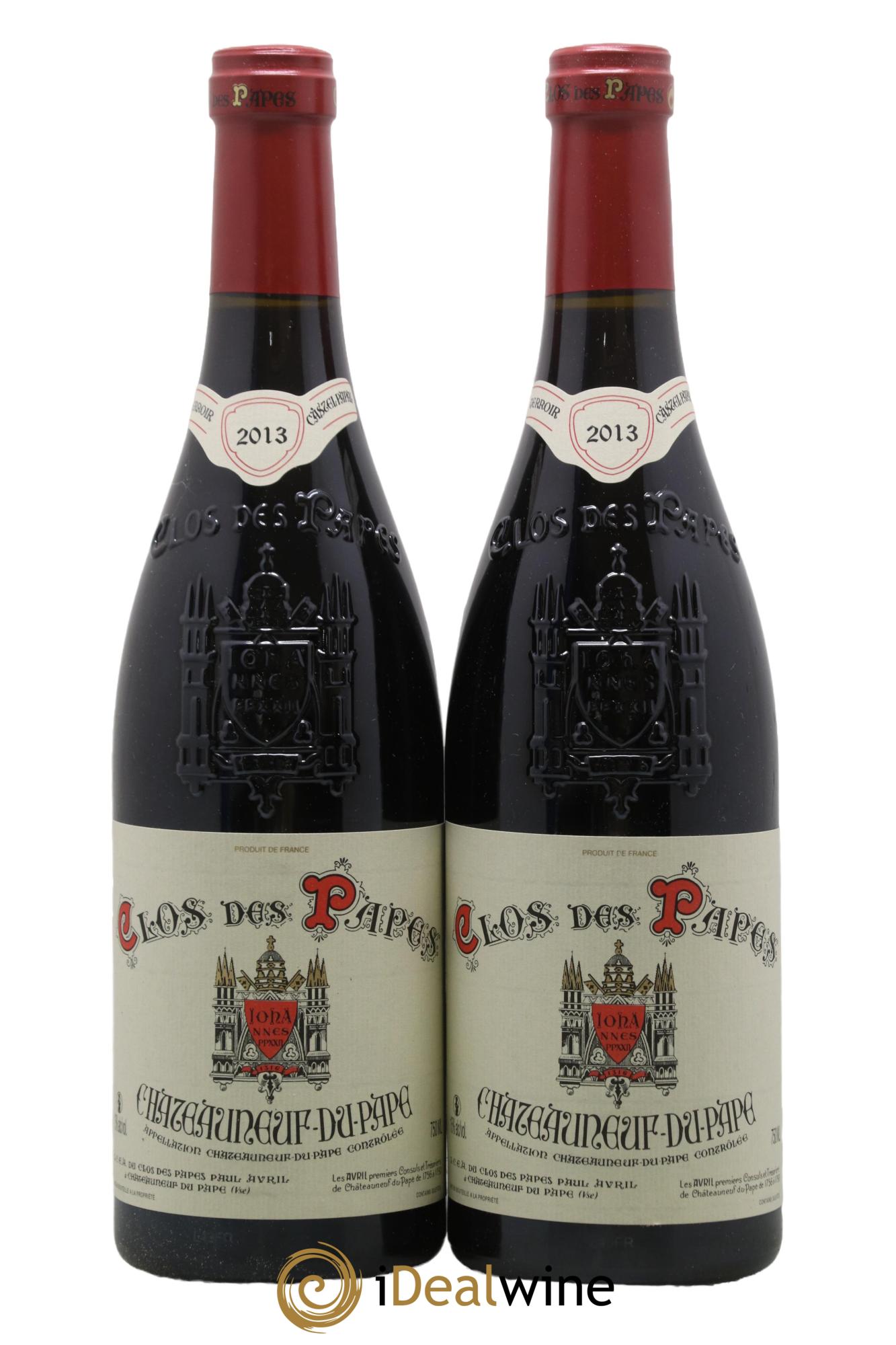 Châteauneuf-du-Pape Clos des Papes - Paul Avril 2013 - Posten von 2 Flaschen - 0