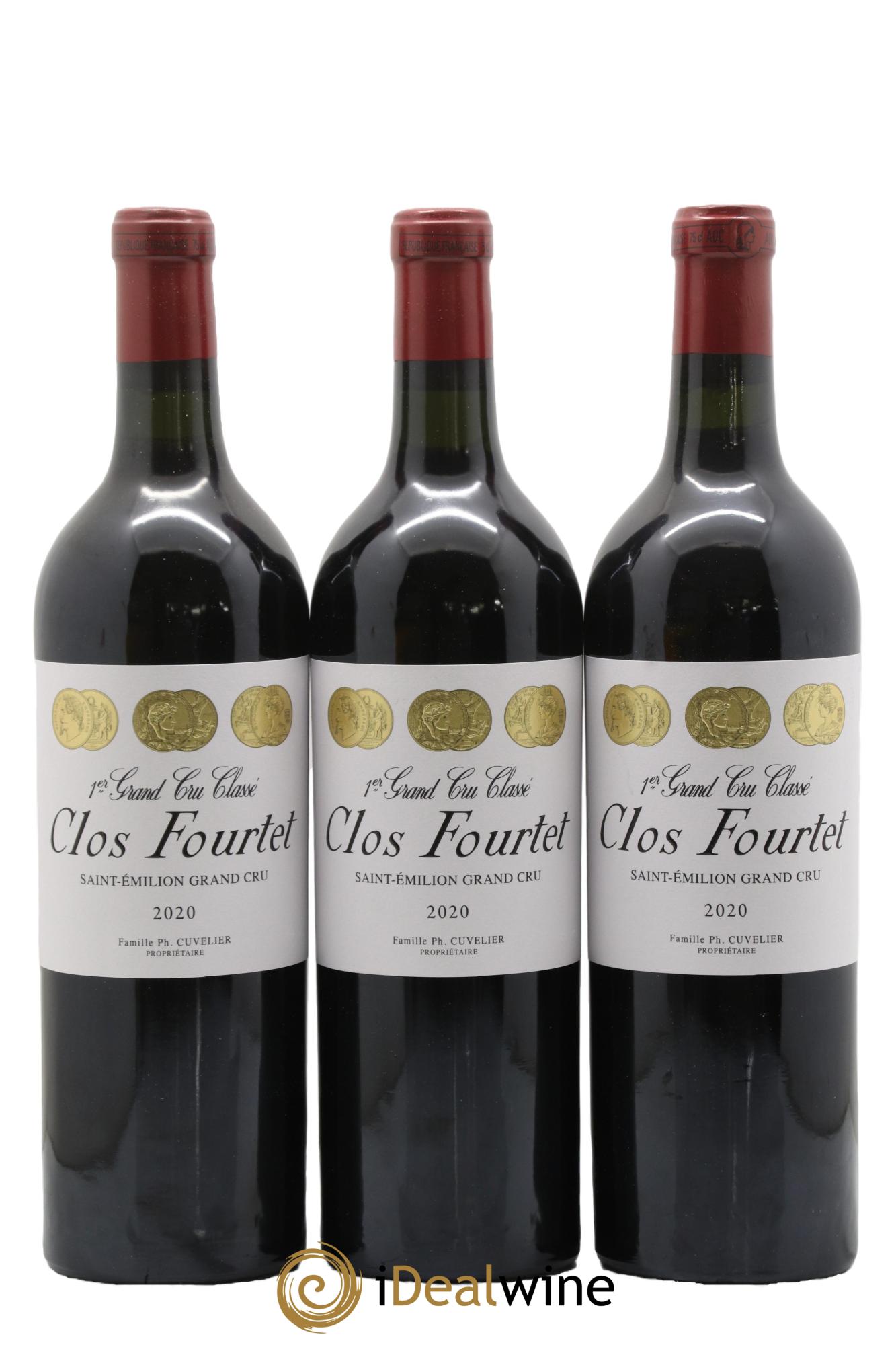 Clos Fourtet 1er Grand Cru Classé B  2020 - Posten von 3 Flaschen - 0
