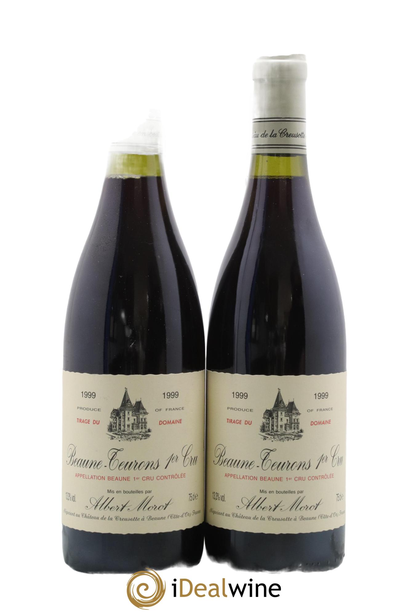 Beaune 1er Cru Les Teurons Domaine Albert Morot 1999 - Lot de 2 bouteilles - 0