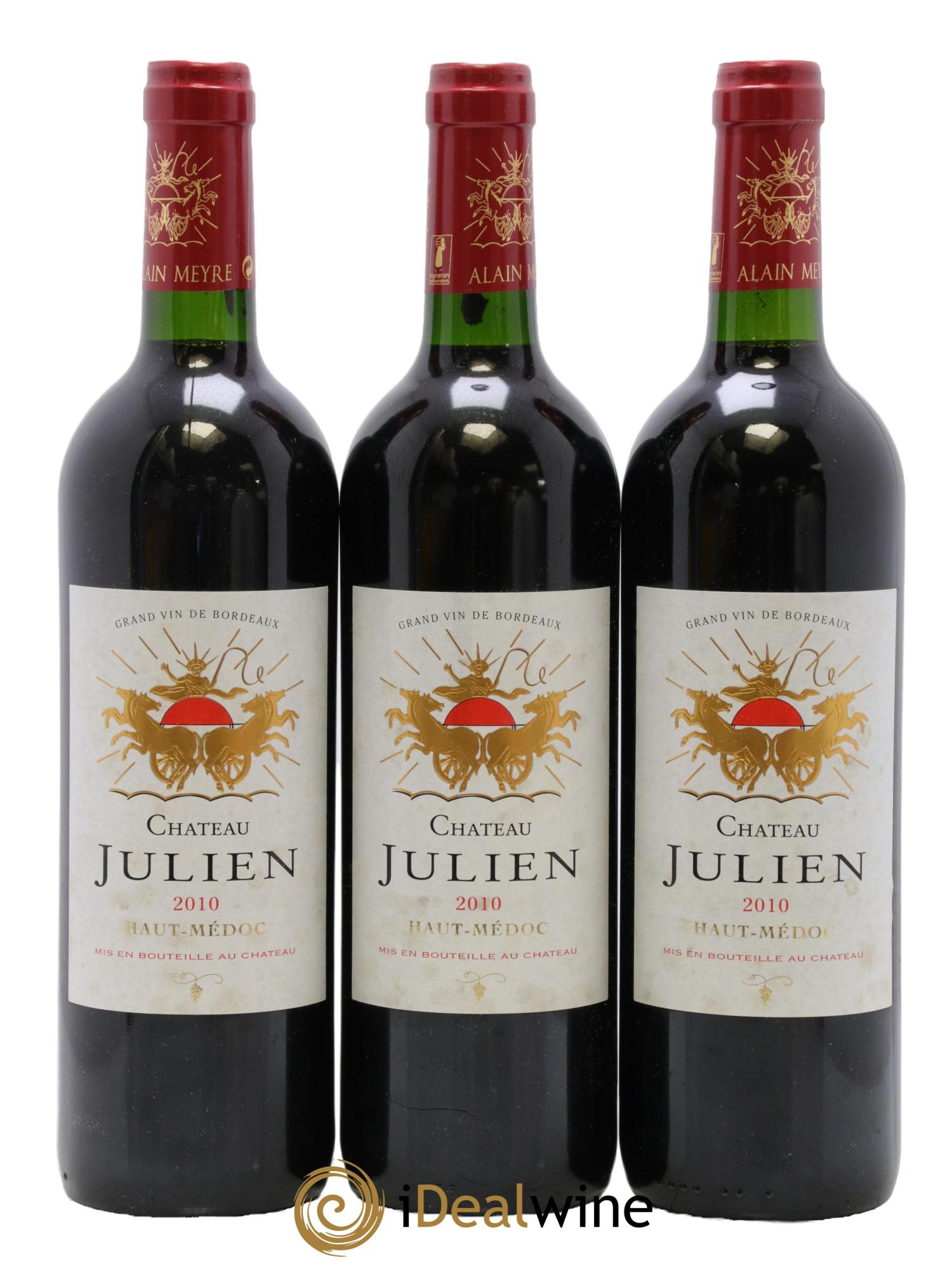 Haut Médoc Château Julien 2010 - Lot of 3 bottles - 0