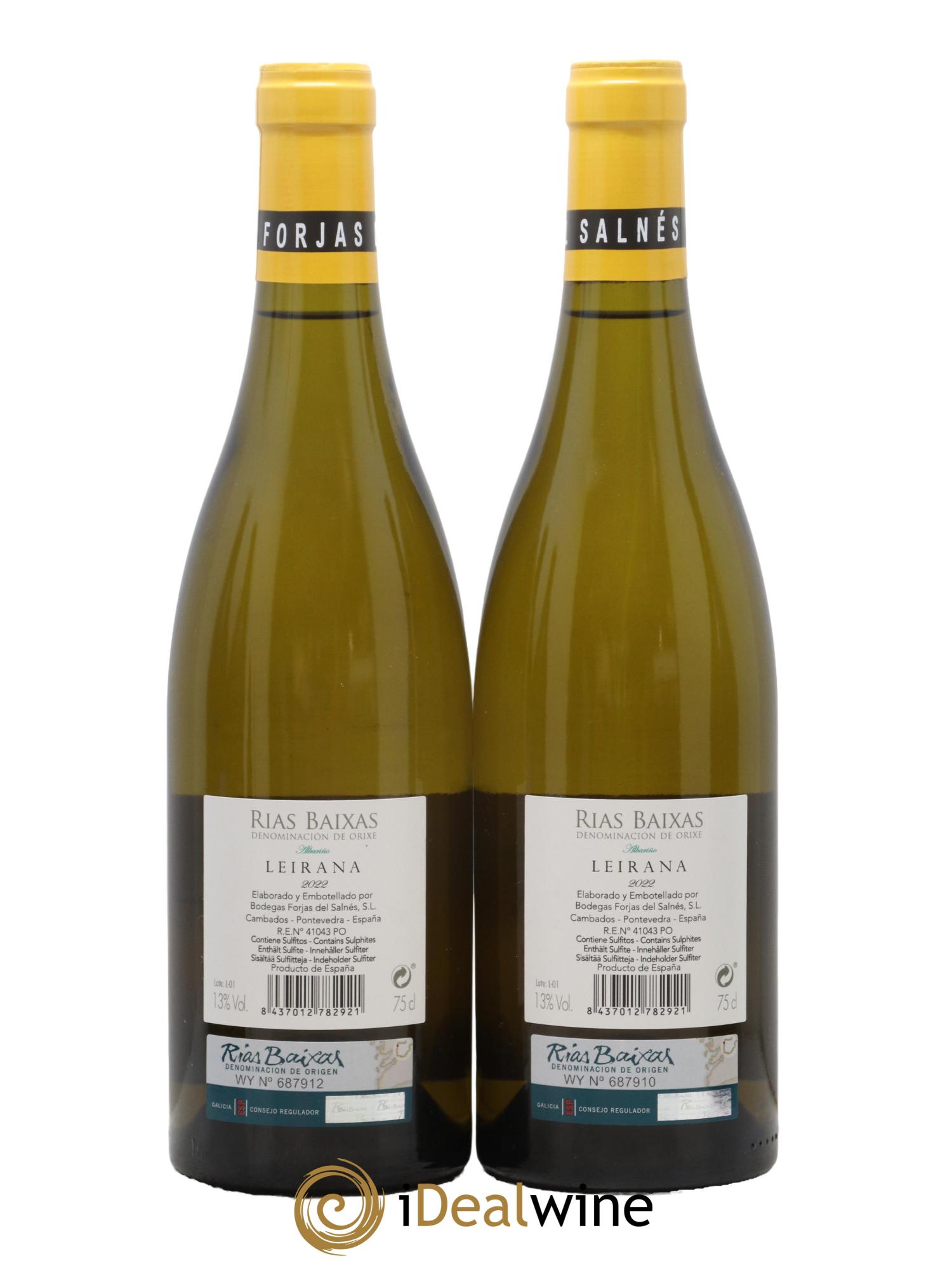 Espagne Rias Baixas Leirana Forjas Del Salnes 2022 - Lot de 2 bouteilles - 1