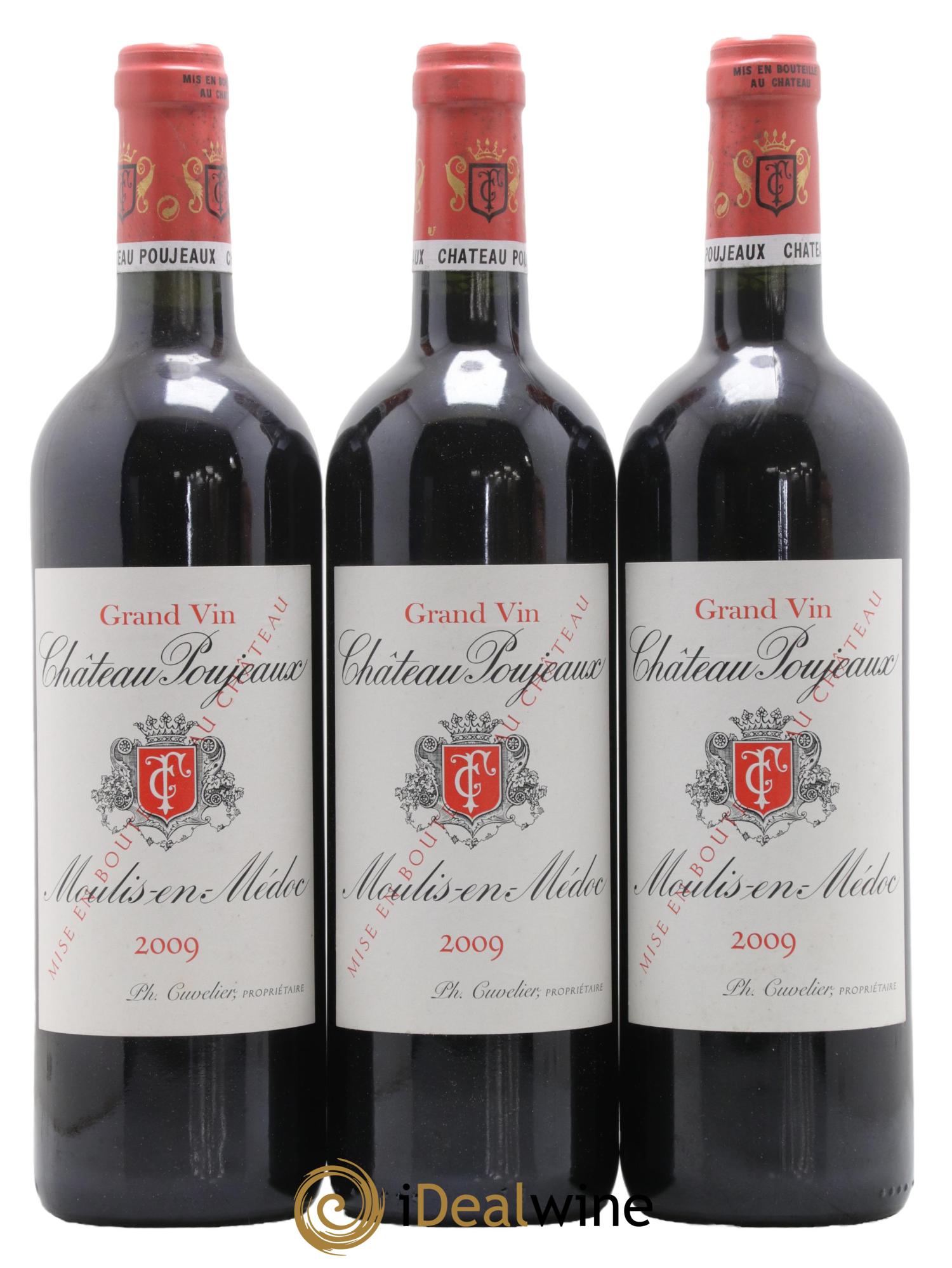 Château Poujeaux 2009 - Lot de 3 bouteilles - 0