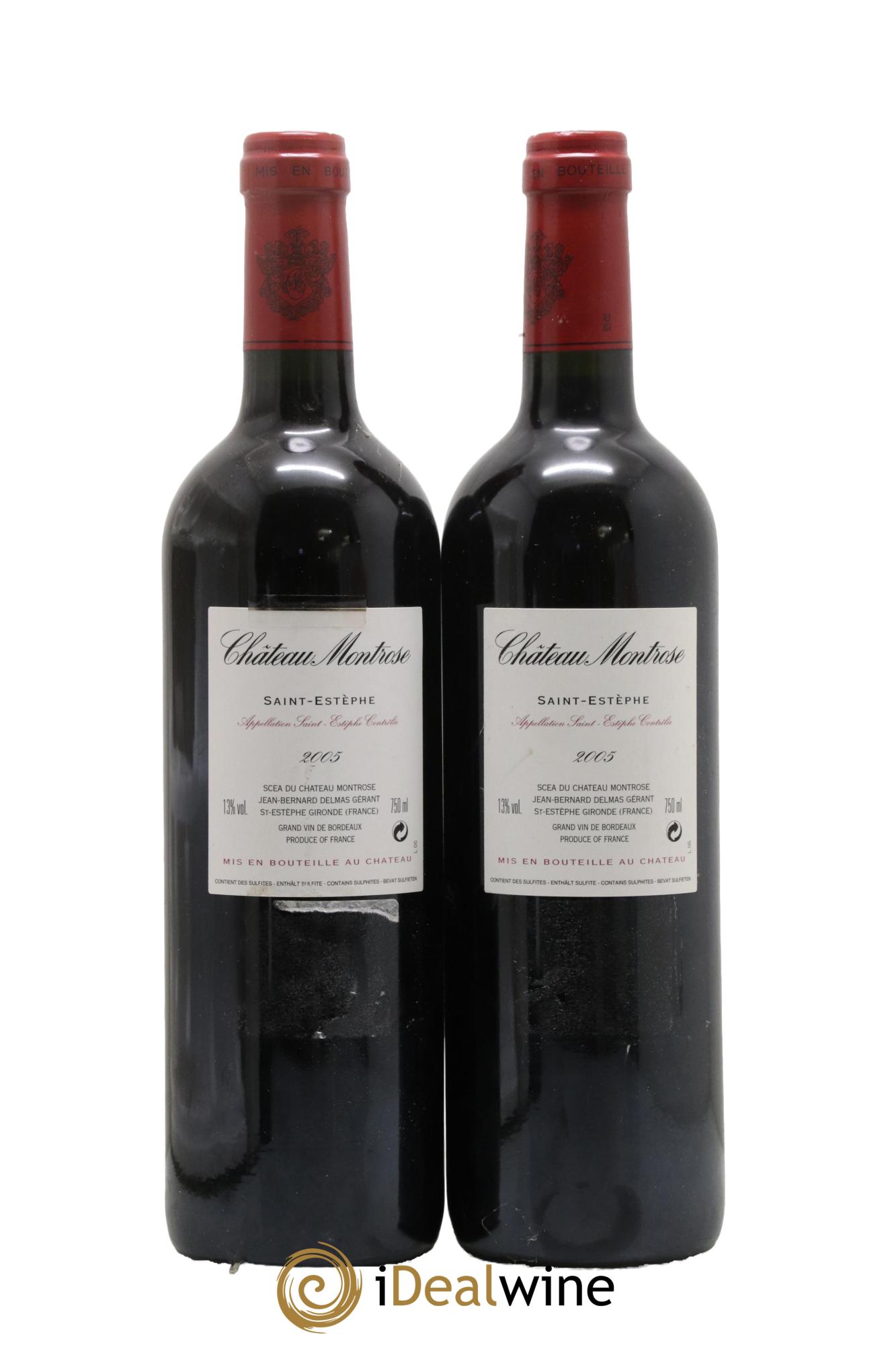 Château Montrose 2ème Grand Cru Classé 2005 - Lot de 2 bouteilles - 1