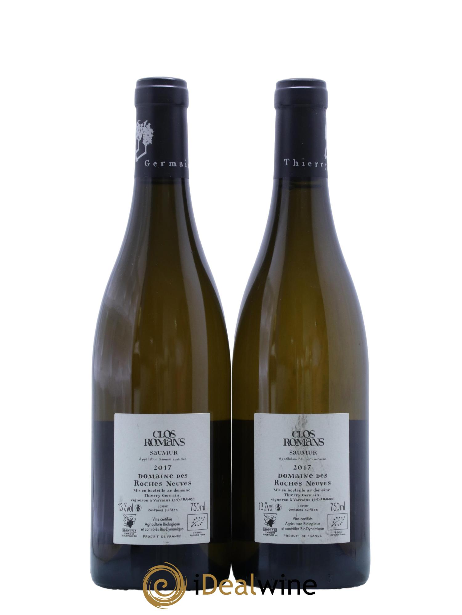 Saumur Clos Romans Domaine des Roches Neuves - Thierry Germain 2017 - Lot de 2 bouteilles - 1