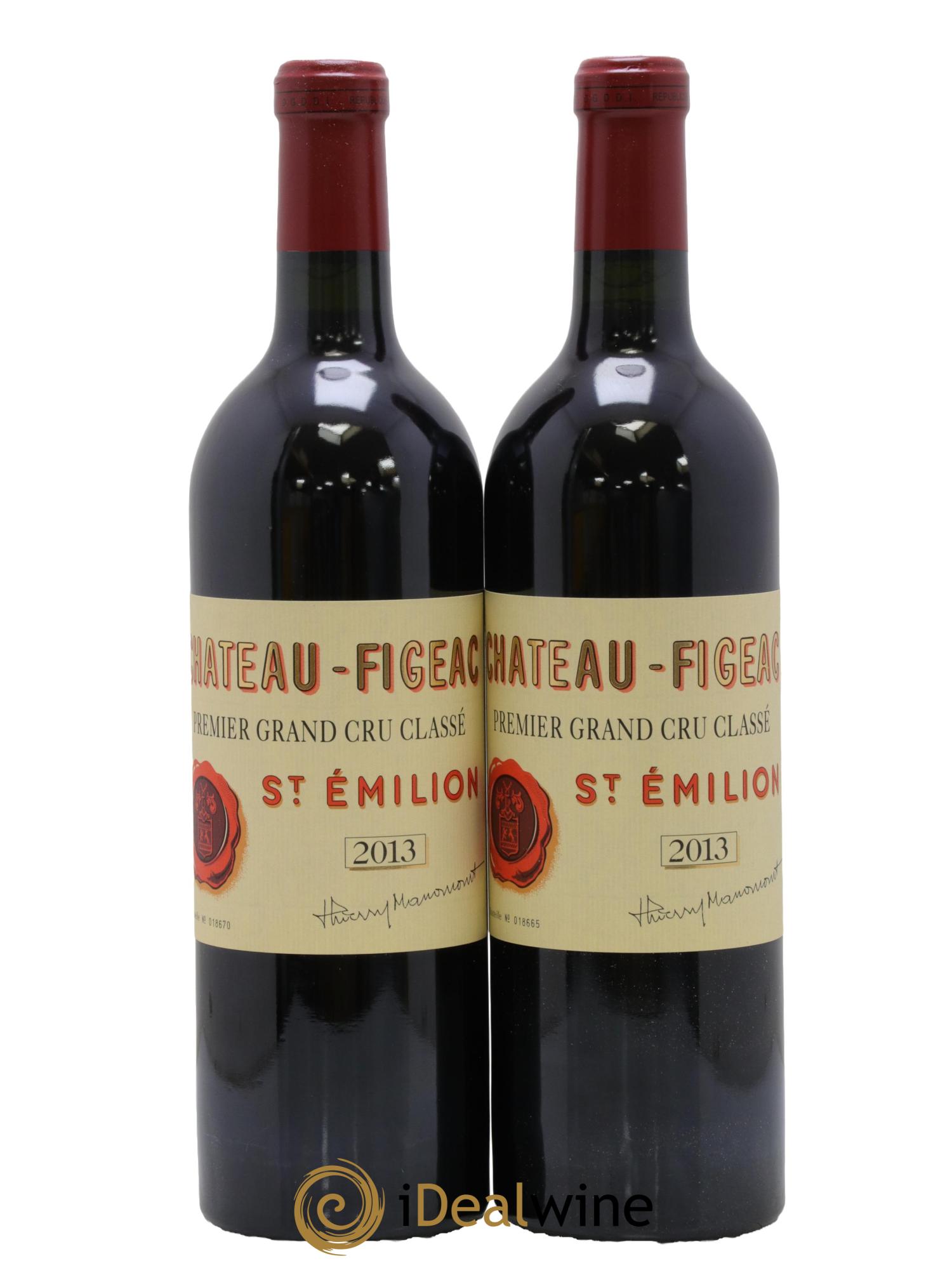 Château Figeac 1er Grand Cru Classé A 2013 - Lot de 2 bouteilles - 0