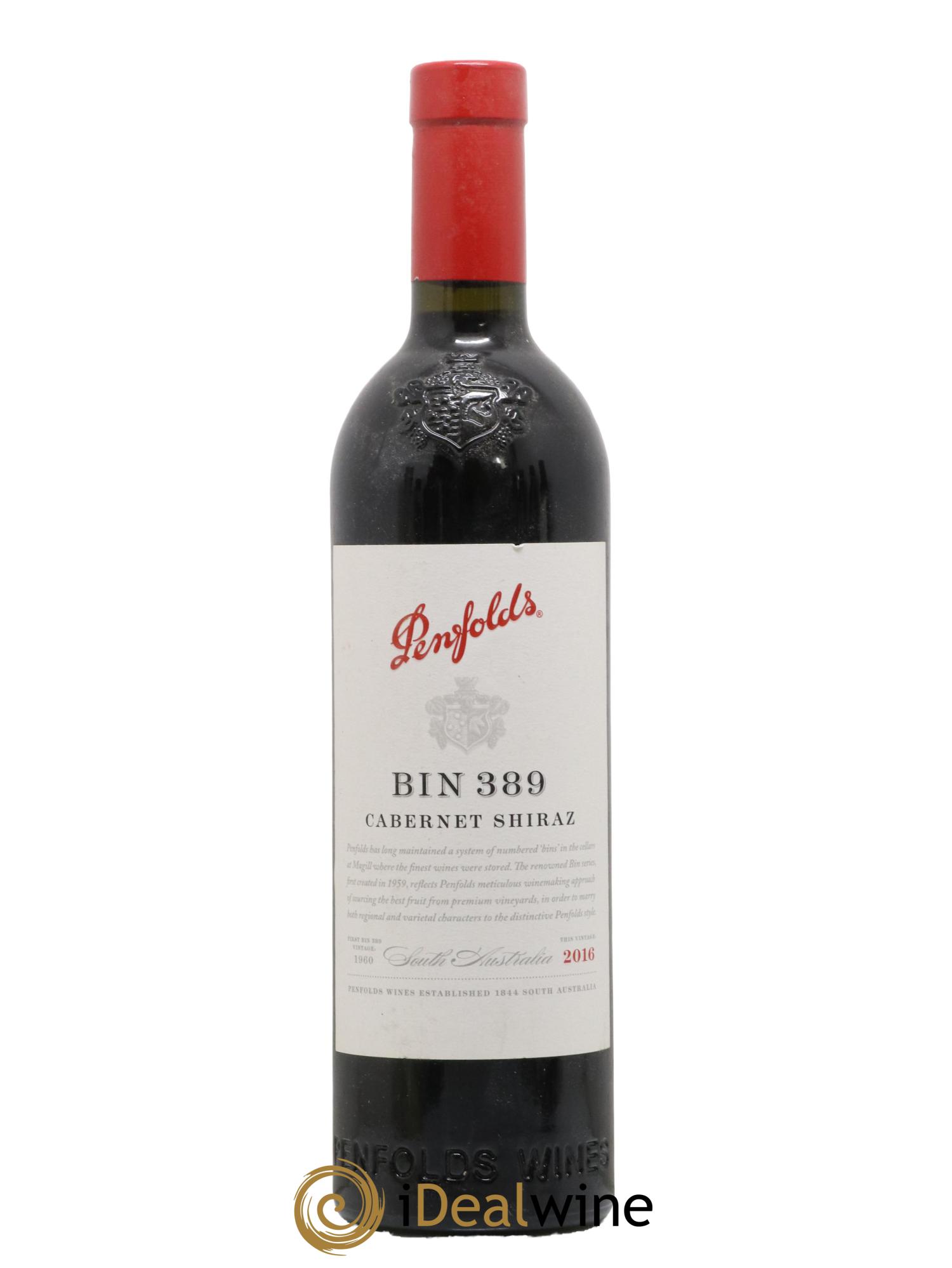 South Australia Penfolds Wines Bin 389 Cabernet Shiraz 2016 - Lot de 1 bouteille - 1