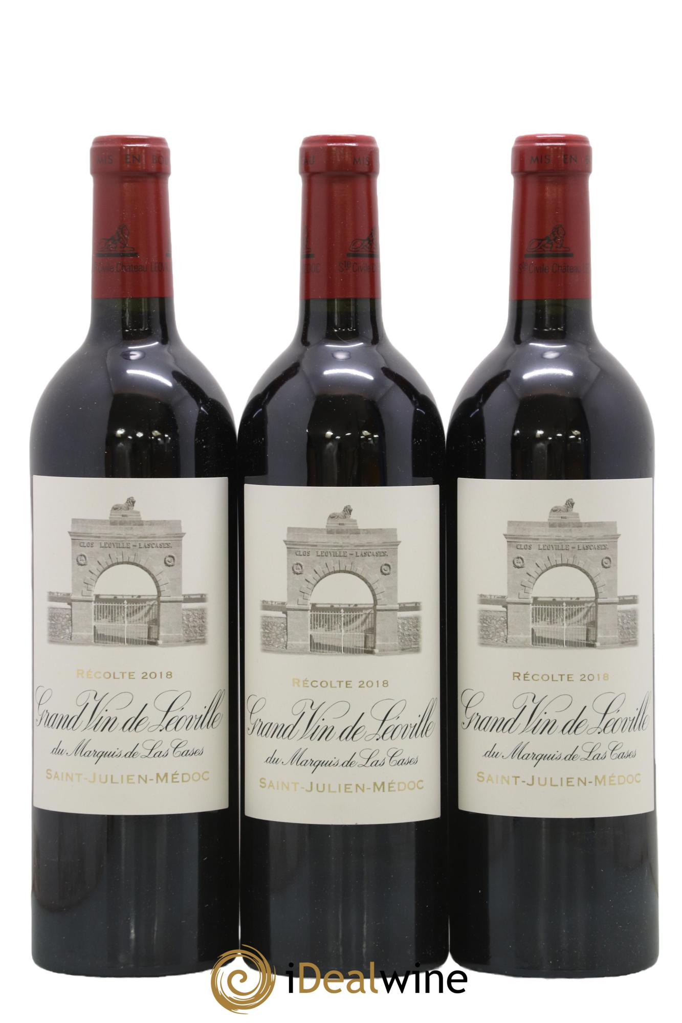 Château Léoville Las Cases 2ème Grand Cru Classé 2018 - Lot de 3 bouteilles - 0