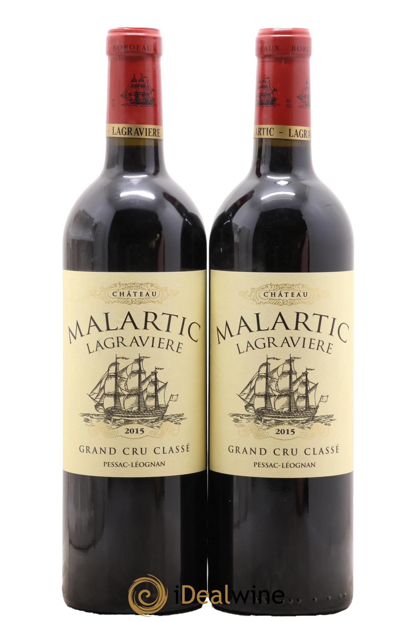 Château Malartic-Lagravière Cru Classé de Graves 2015 - Lotto di 2 bottiglie - 0