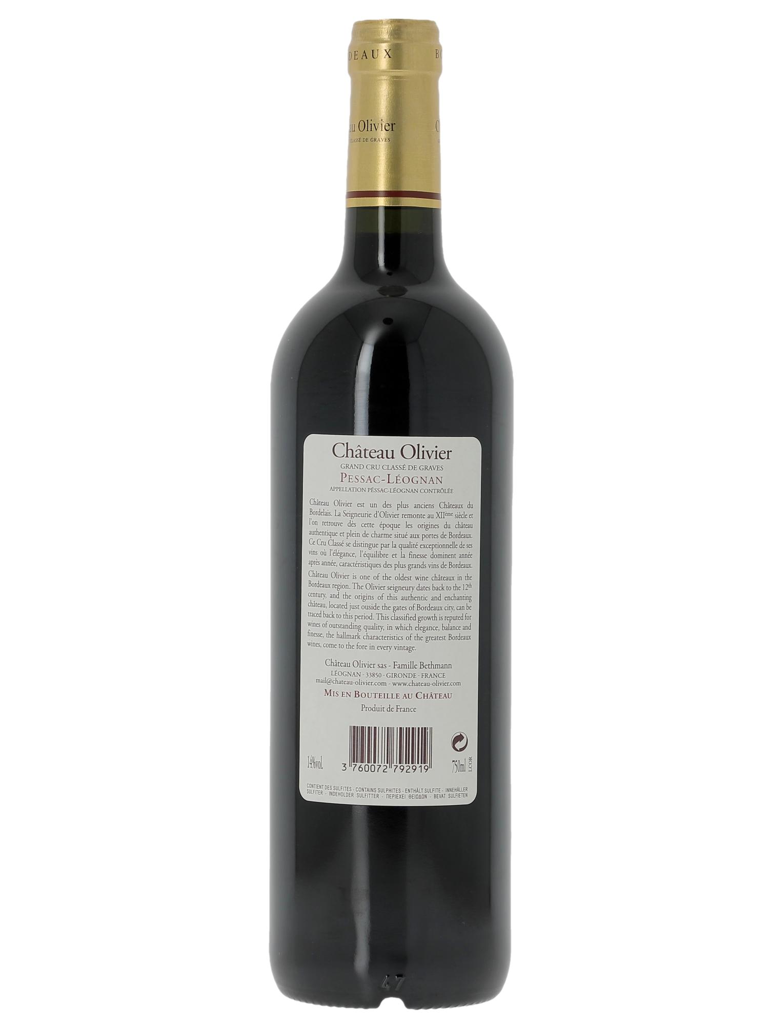 Château Olivier Cru Classé de Graves (CBO à partir de 6 bts) 2016 - Lot de 1 bouteille - 1