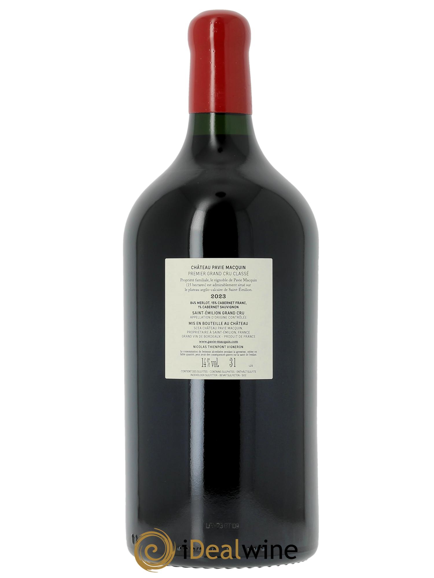 Château Pavie Macquin 1er Grand Cru Classé B  2023 - Posten von 1 Doppel-Magnum - 2