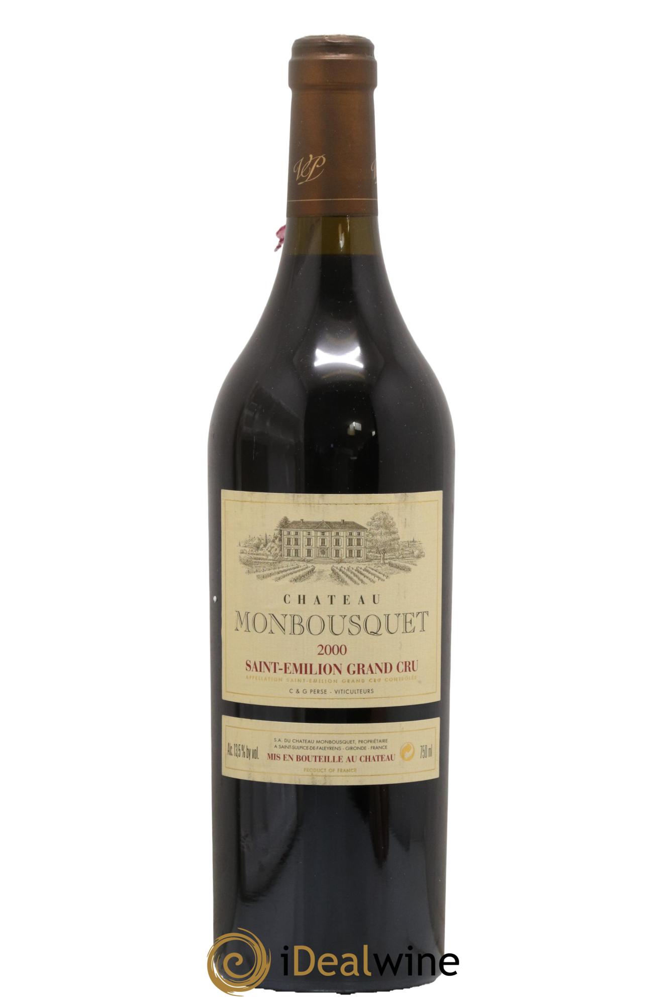Château Monbousquet Grand Cru Classé 2000 - Lot de 1 bouteille - 0