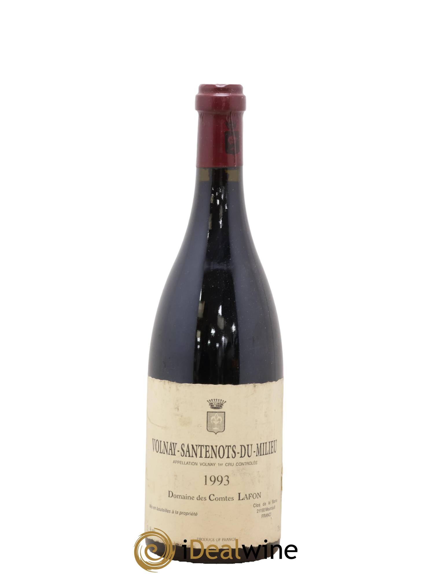 Volnay 1er Cru Santenots du Milieu Comtes Lafon (Domaine des) Santenots Du Milieu Lafon 1993 - Lot de 1 bouteille - 0