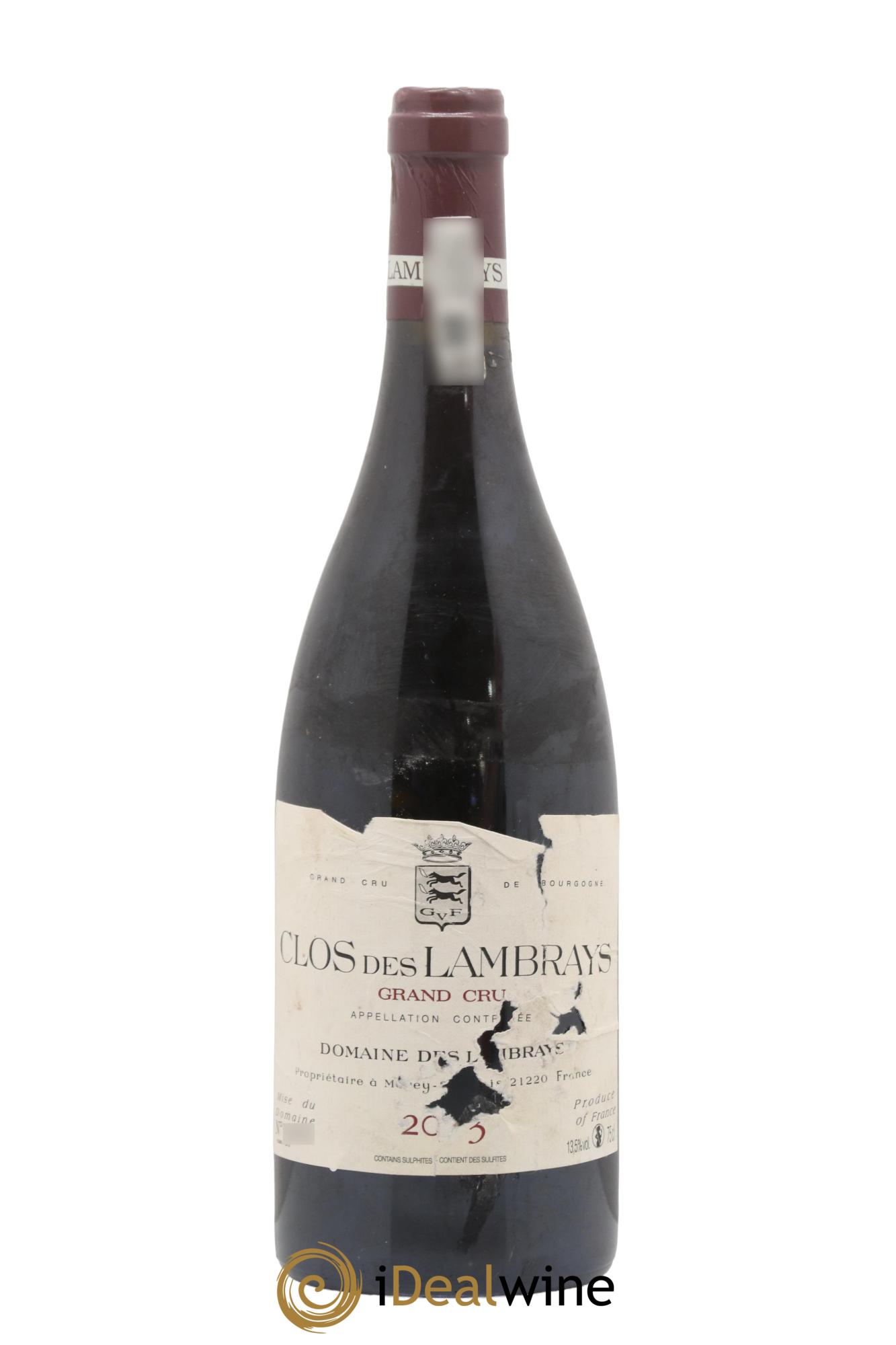 Clos des Lambrays Grand Cru Domaine des Lambrays 2003 - Lot de 1 bouteille - 0