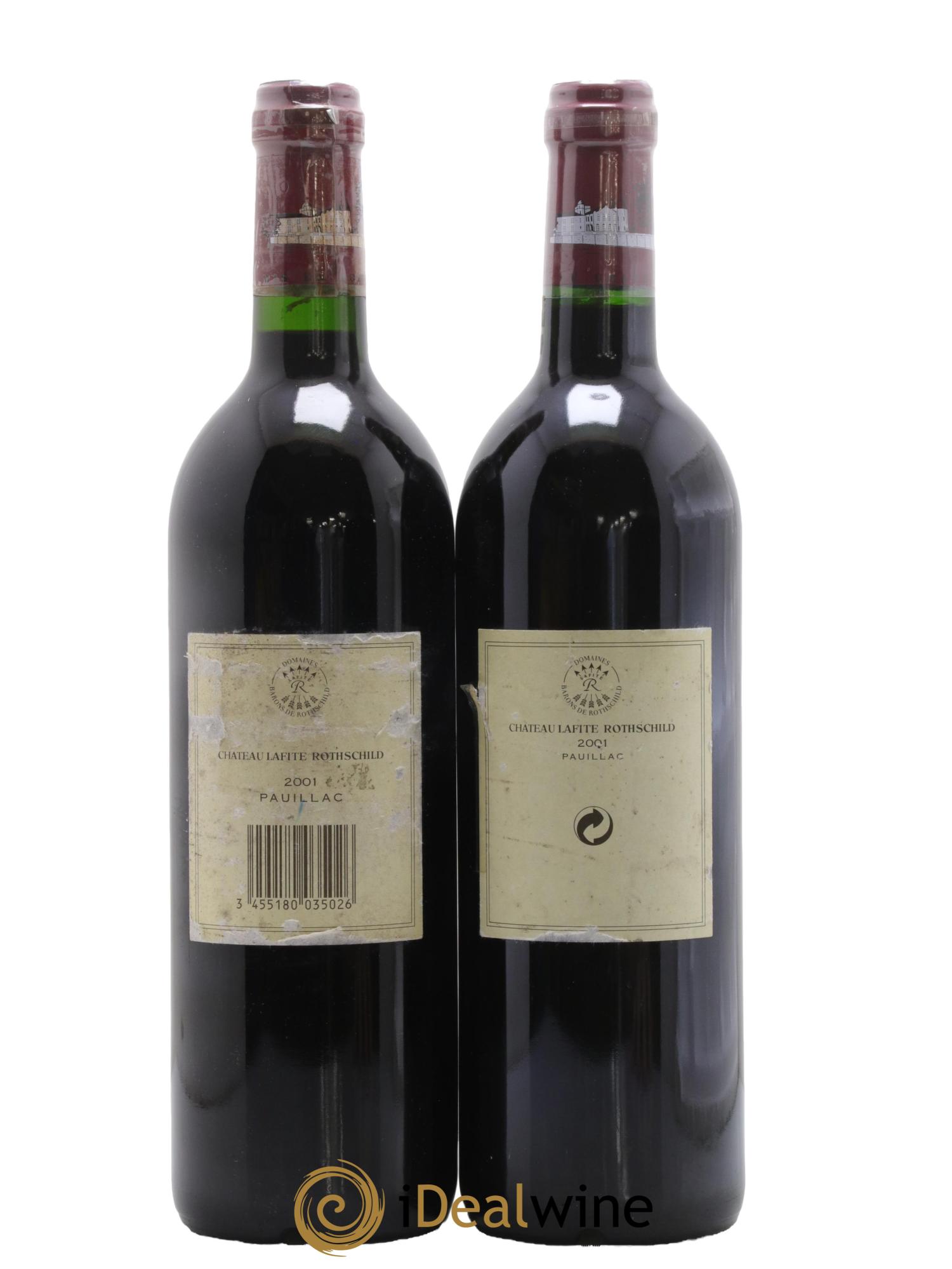 Château Lafite Rothschild 1er Grand Cru Classé 2001 - Lot de 2 bouteilles - 1