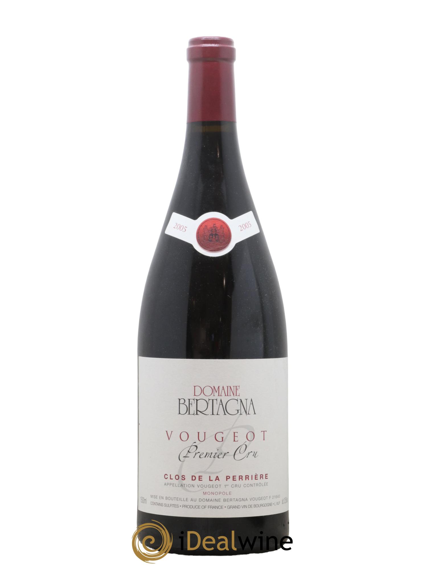 Vougeot 1er Cru Clos de La Perrière Monopole Bertagna 2005 - Lot de 1 magnum - 0