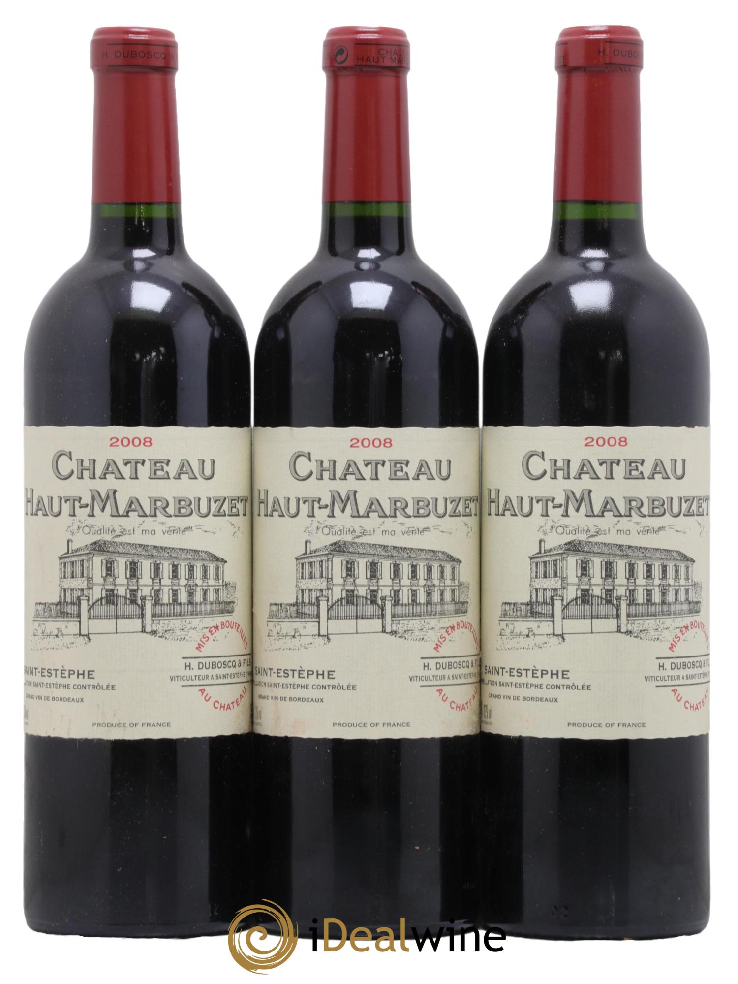 Château Haut Marbuzet 2008 - Lot de 3 bouteilles - 0