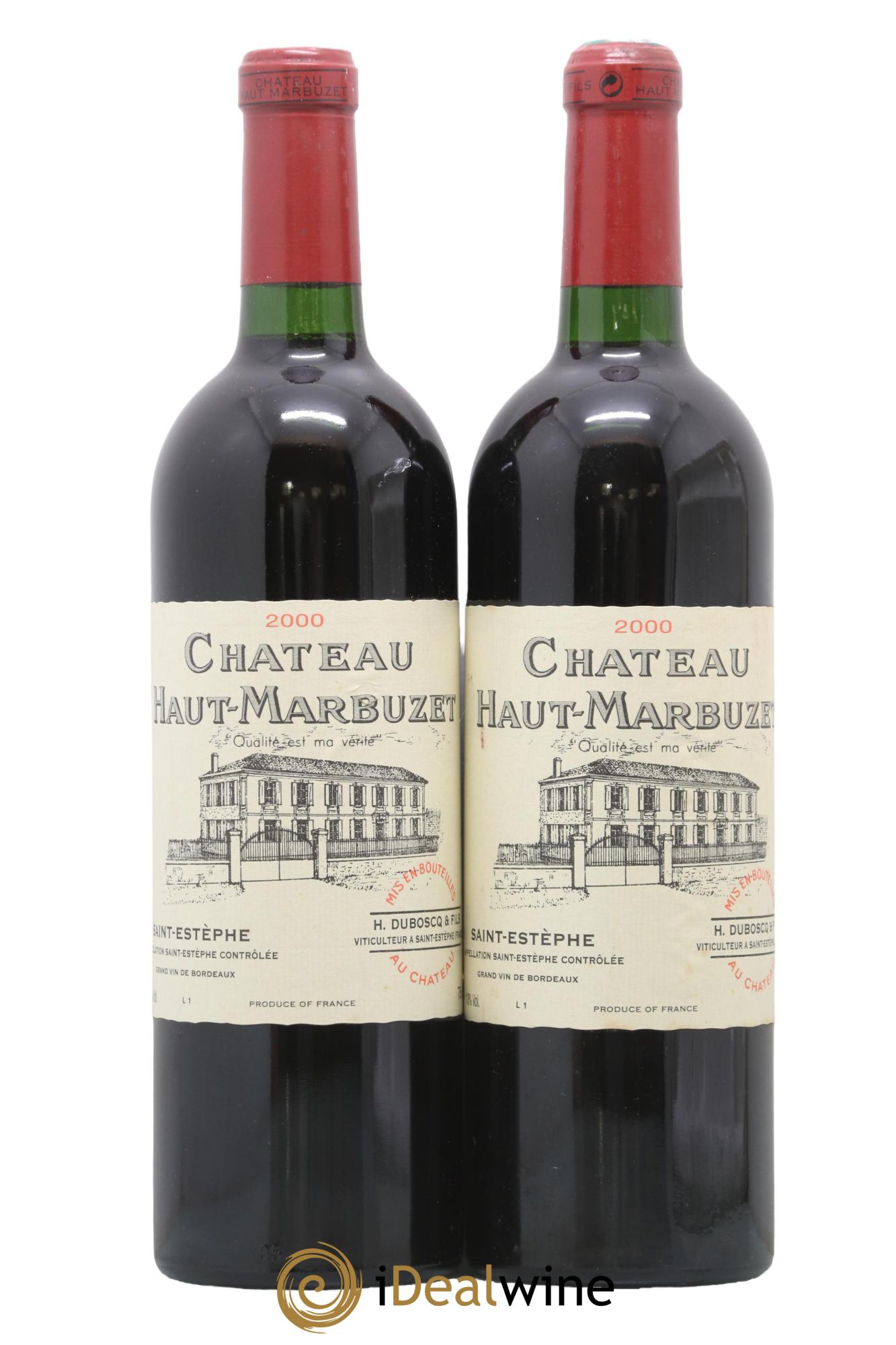Château Haut Marbuzet 2000 - Lot of 2 bottles - 0