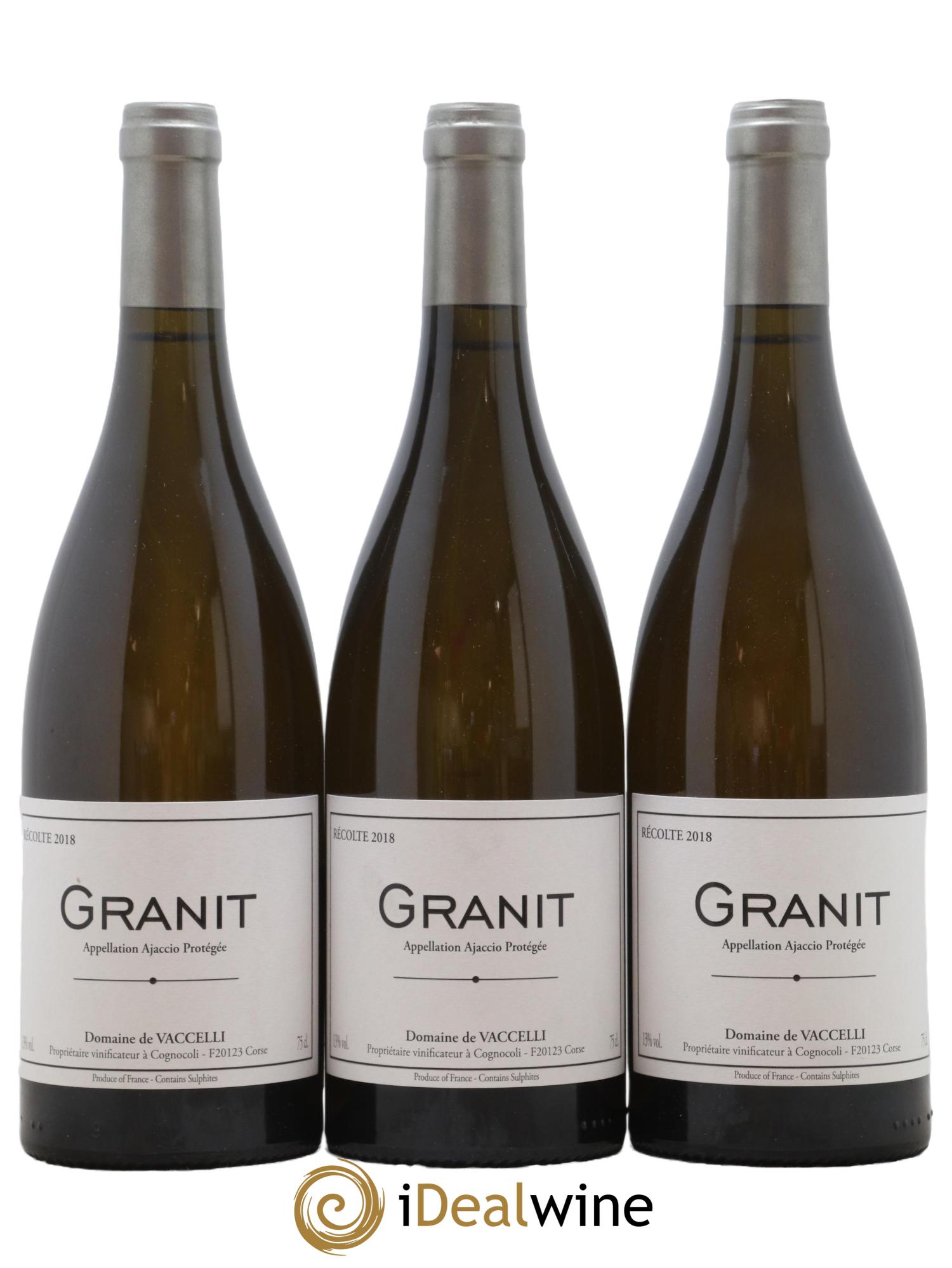 Ajaccio Granit Vaccelli 2018 - Lot de 3 bouteilles - 0