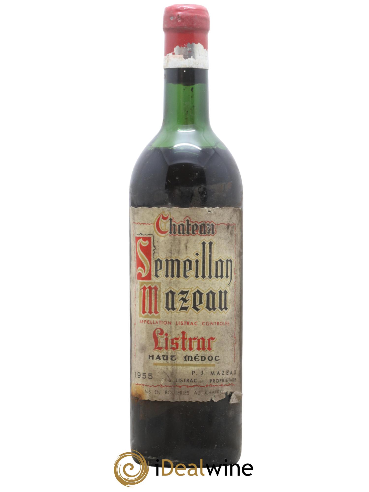 Listrac Semeillon Mazeau 1955 - Lot de 1 bouteille - 0