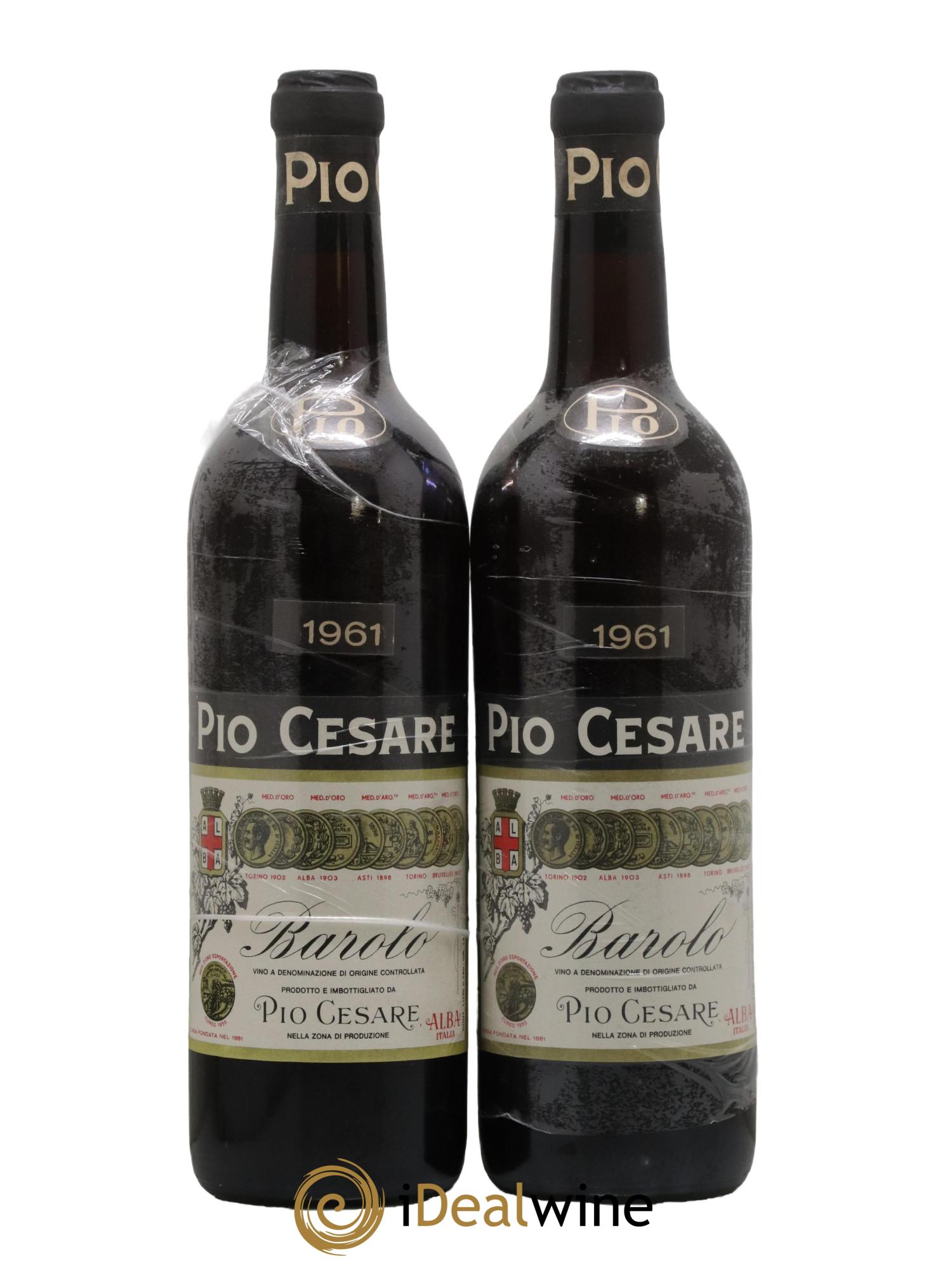 Barolo DOCG Pio Cesare 1961 - Lotto di 2 bottiglie - 0
