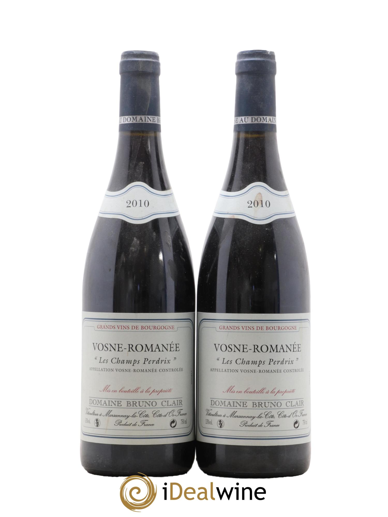 Vosne-Romanée Les Champs Perdrix Bruno Clair (Domaine) 2010 - Lot de 2 bouteilles - 0