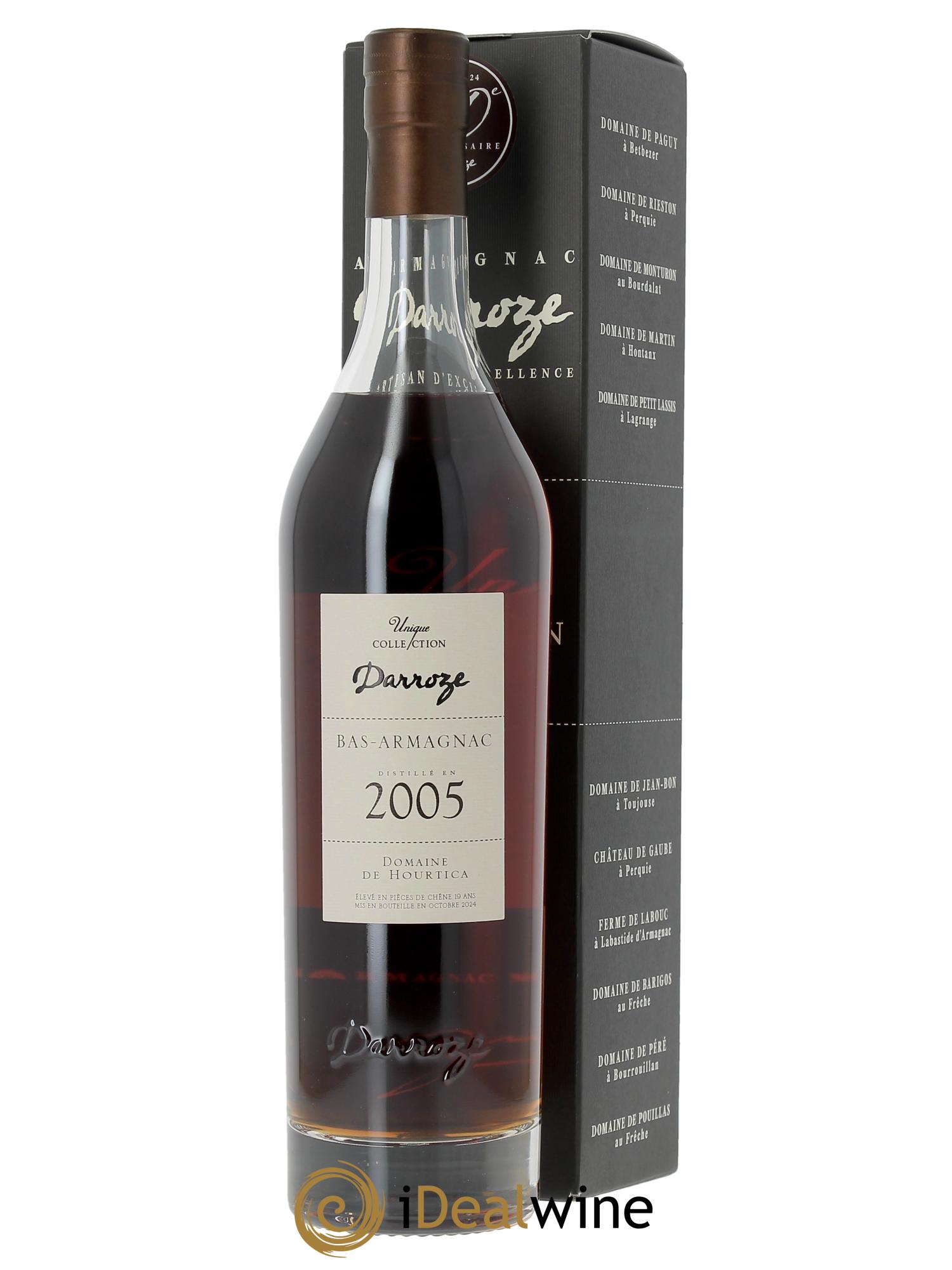 Bas-Armagnac Domaine de Hourtica (47,5°) Darroze  2005 - Posten von 1 Flasche - 0