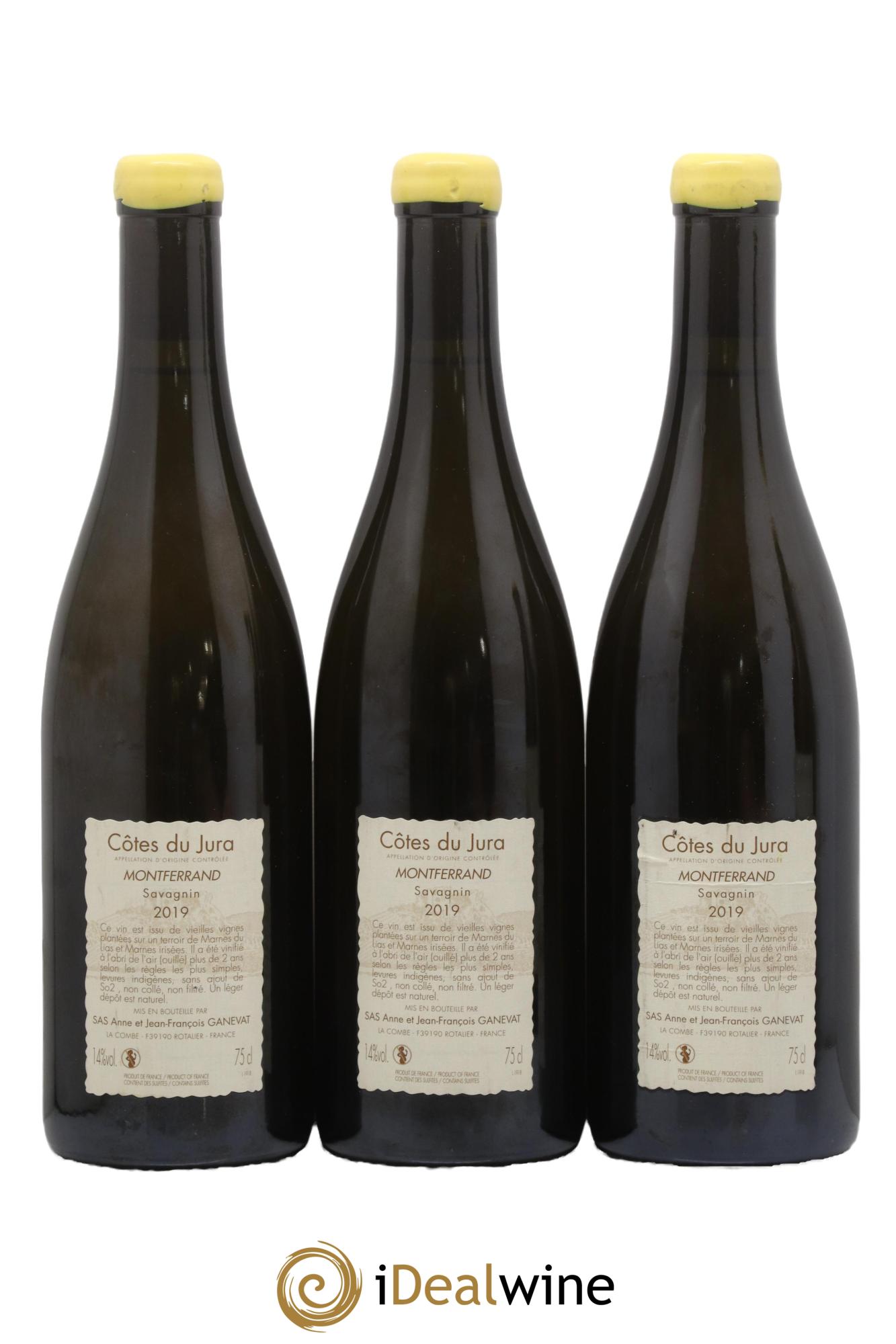 Côtes du Jura Montferrand savagnin Anne et Jean François Ganevat 2019 - Lot de 3 bouteilles - 1