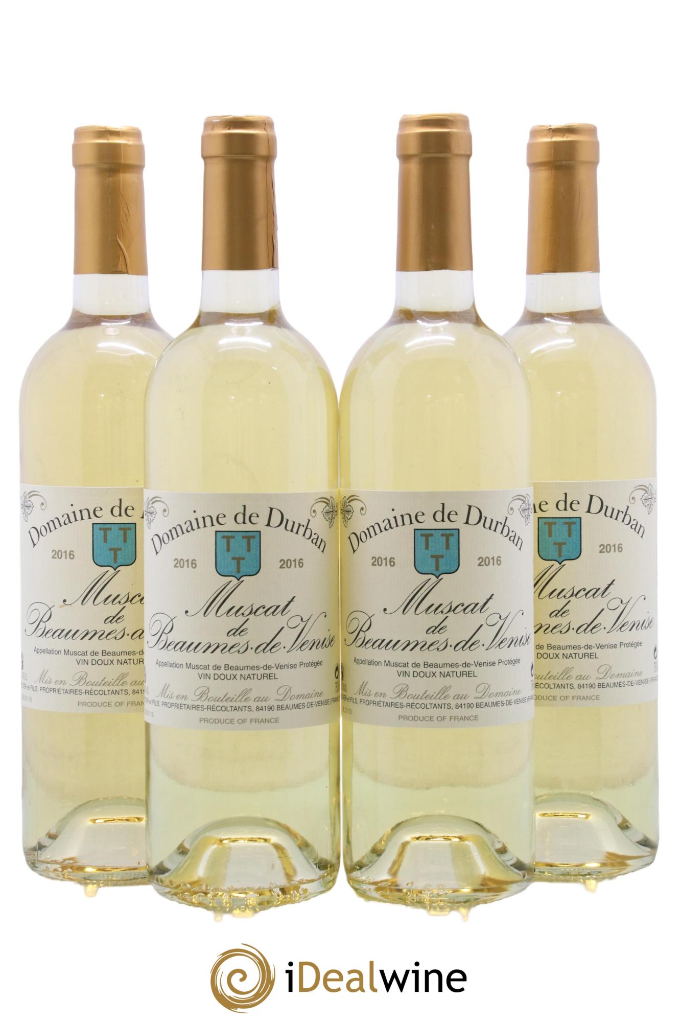 Muscat de Beaumes de Venise Domaine de Durban 2016 - Lotto di 4 bottiglie - 0