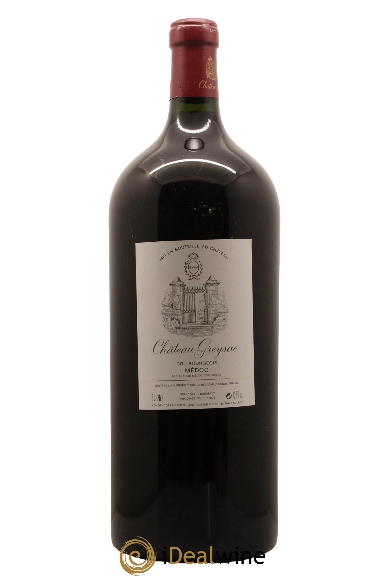 Château Greysac Cru Bourgeois 1989 - Lot de 1 impériale - 1