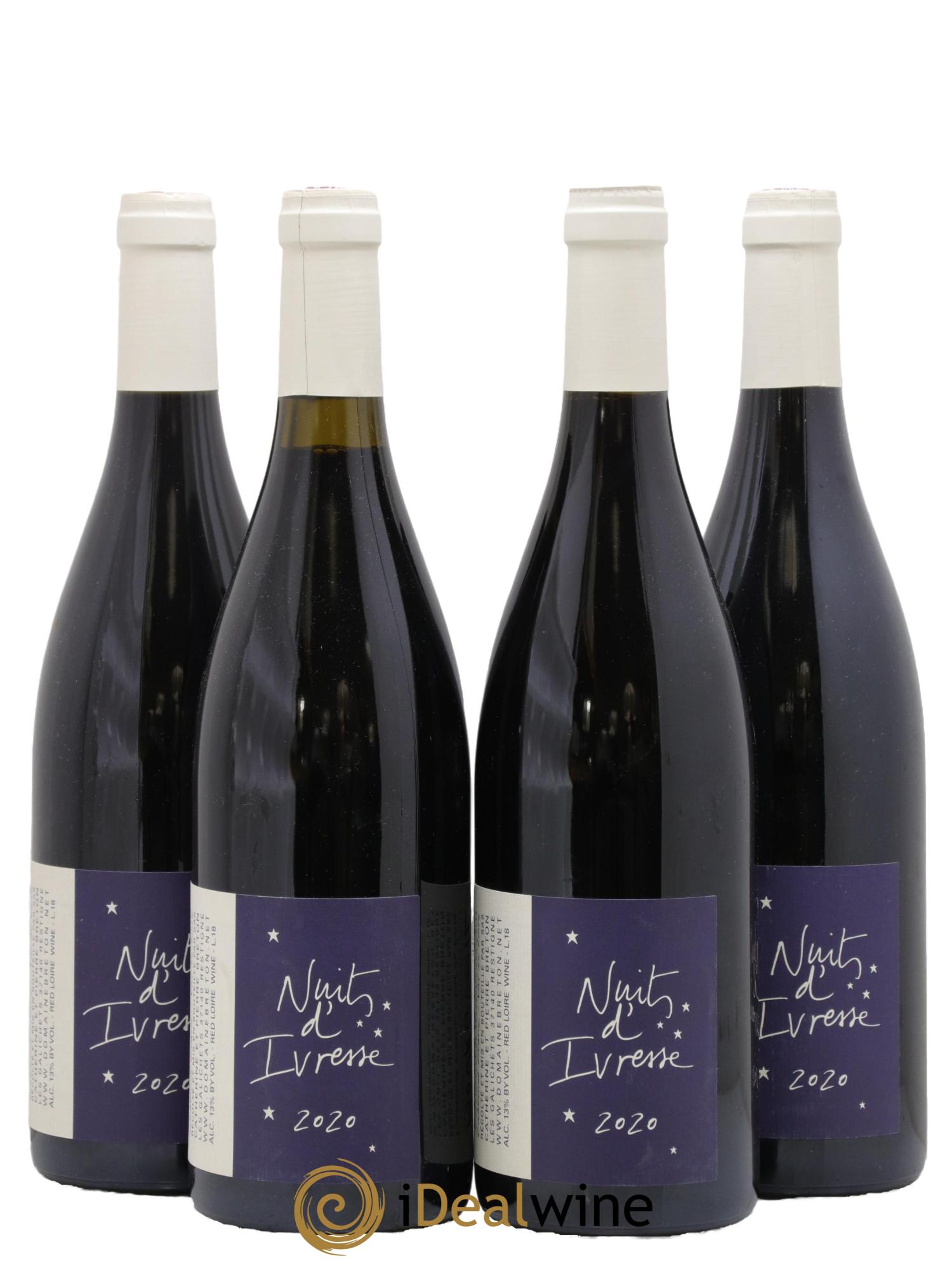 Bourgueil Nuits d'ivresse Catherine et Pierre Breton 2020 - Lot de 4 bouteilles - 0
