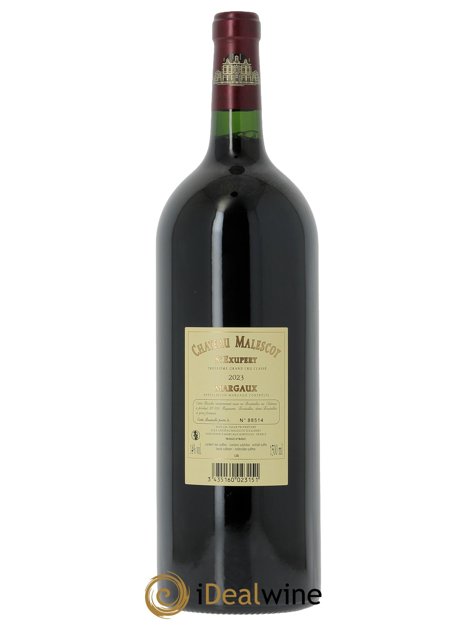 Château Malescot Saint-Exupéry 3ème Grand Cru Classé  2023 - Lotto di 1 magnum - 1