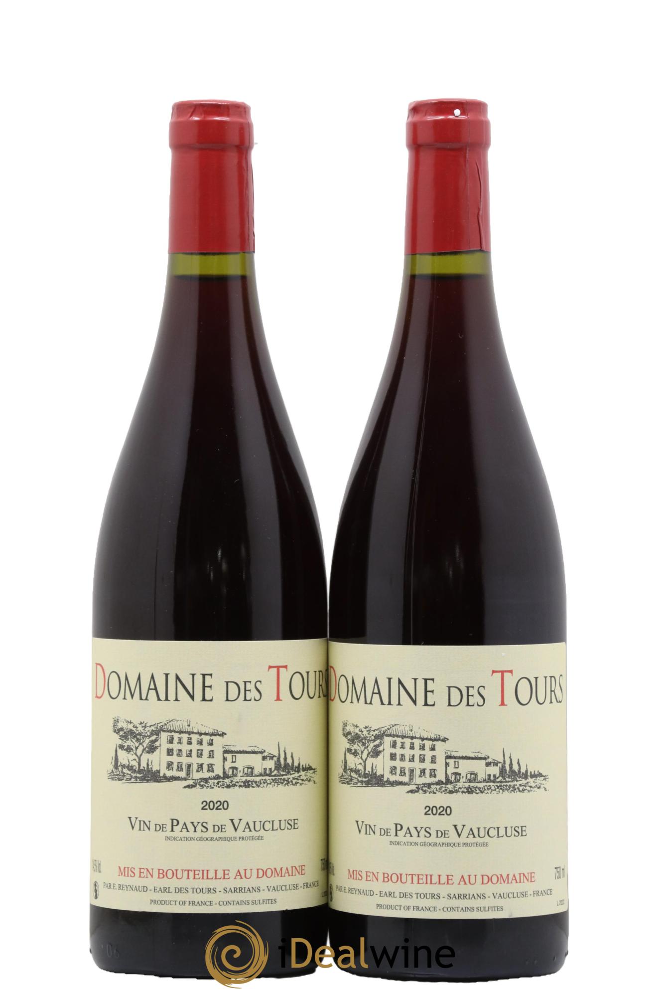 Vaucluse (Vin de Pays de Vaucluse) Domaine des Tours Emmanuel Reynaud 2020 - Lot de 2 bouteilles - 0