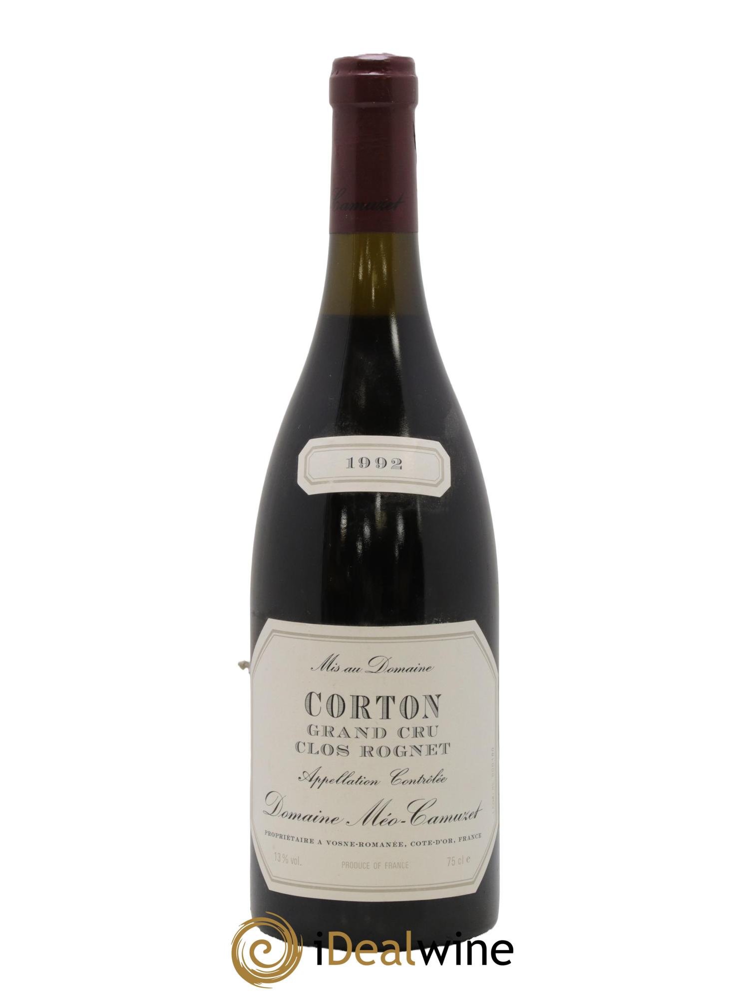 Corton Grand Cru Clos Rognet Méo-Camuzet (Domaine) 1992 - Lot of 1 bottle - 0