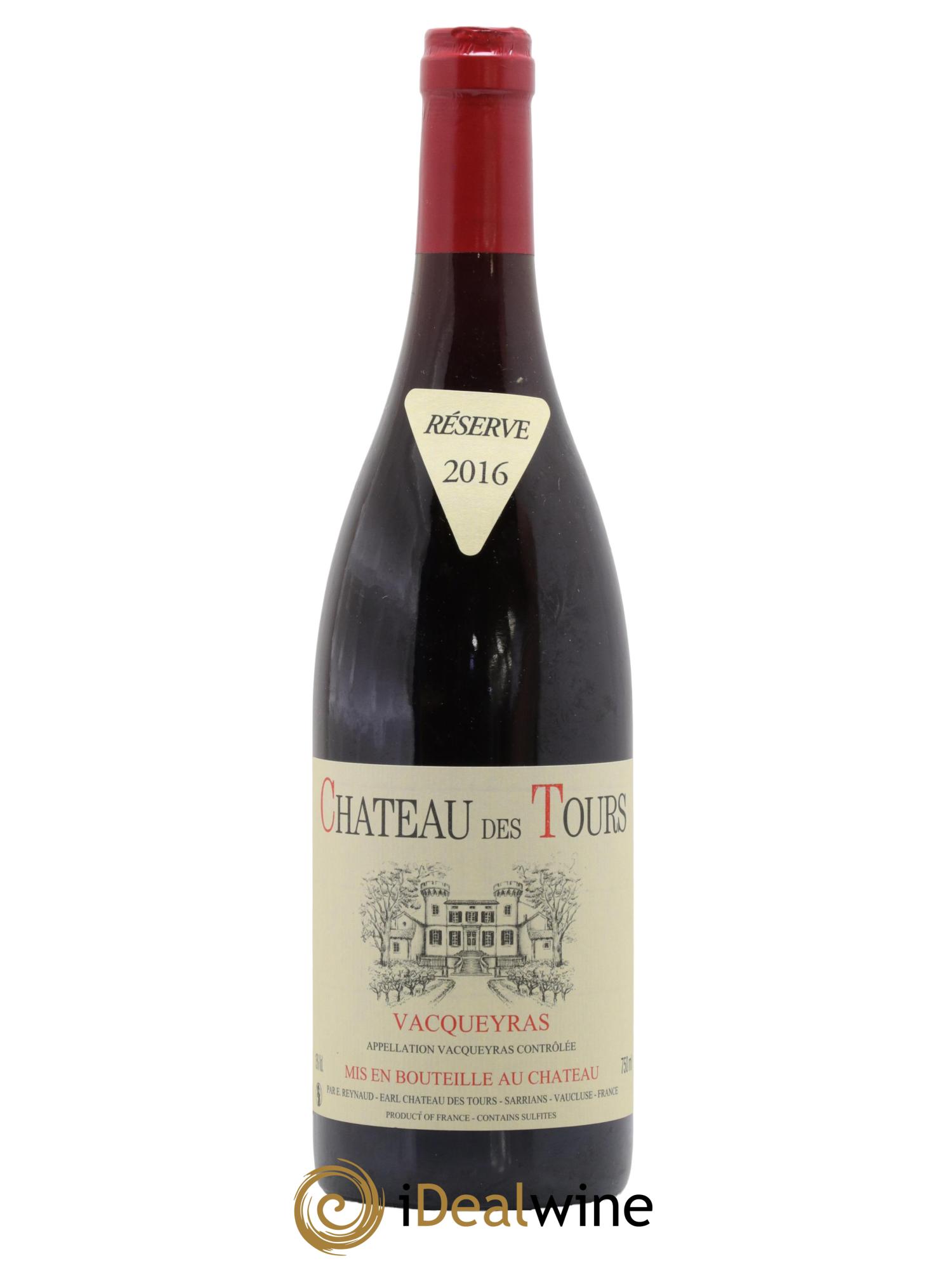 Vacqueyras Château des Tours Emmanuel Reynaud 2016 - Lot de 1 bouteille - 0