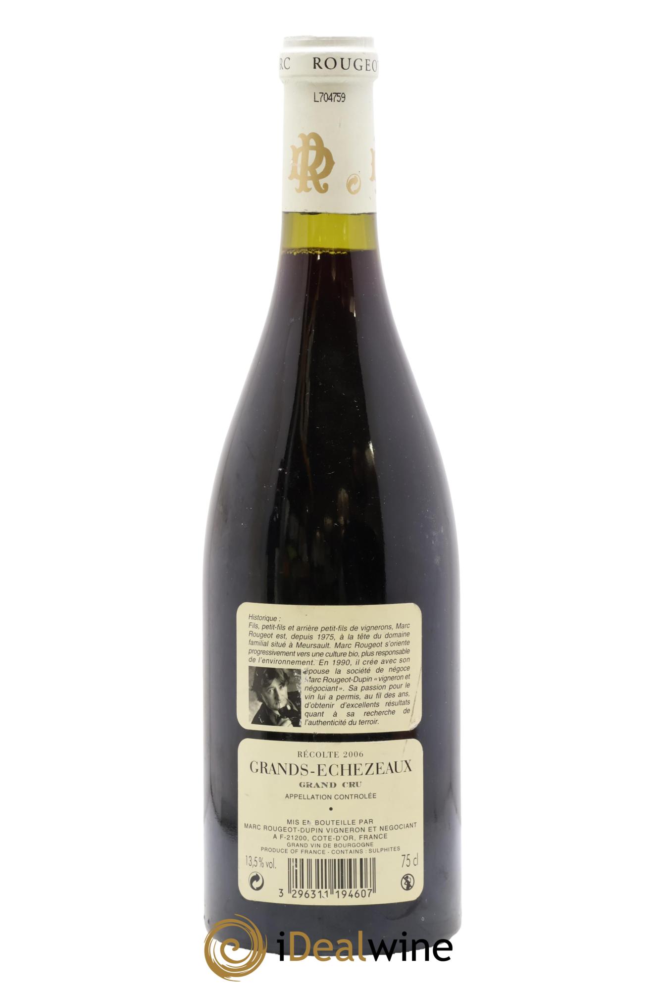 Grands-Echezeaux Grand Cru Marc Rougeot-Dupin 2006 - Lote de 1 botella - 1