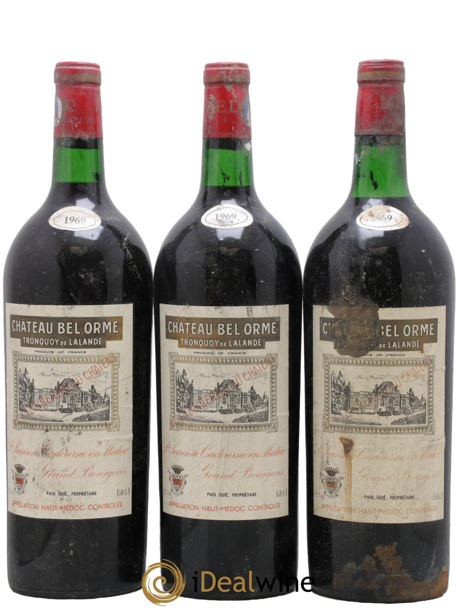 Château Bel Orme Tronquoy de Lalande Cru Bourgeois 1969 - Posten von 3 Magnum - 0