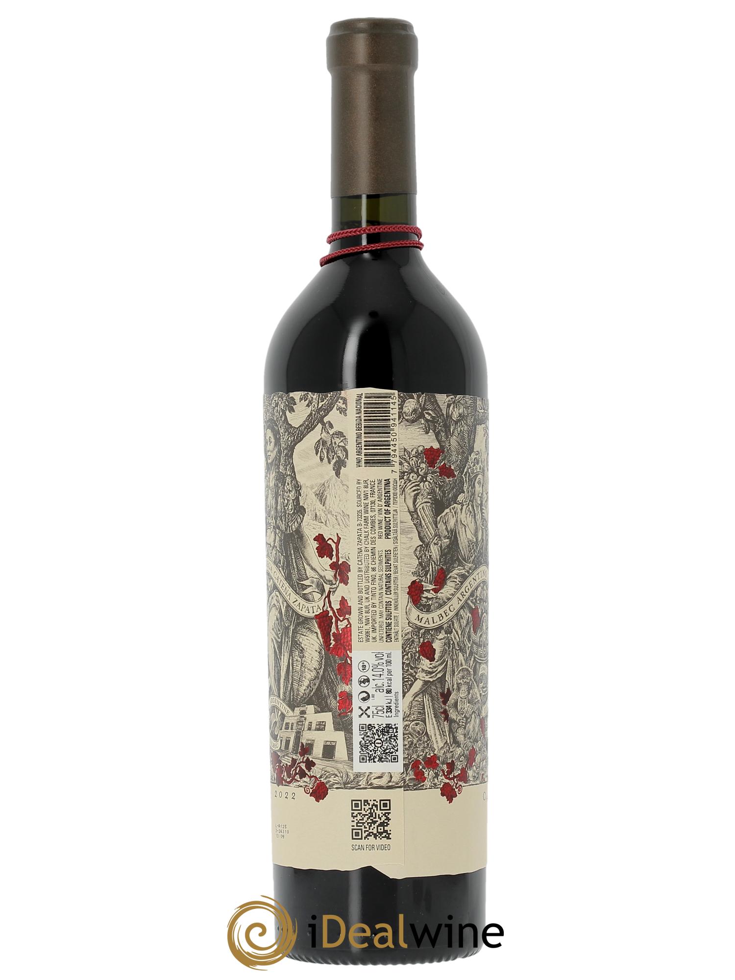 Mendoza Catena Zapata Malbec Argentino  2022 - Lot of 1 bottle - 3