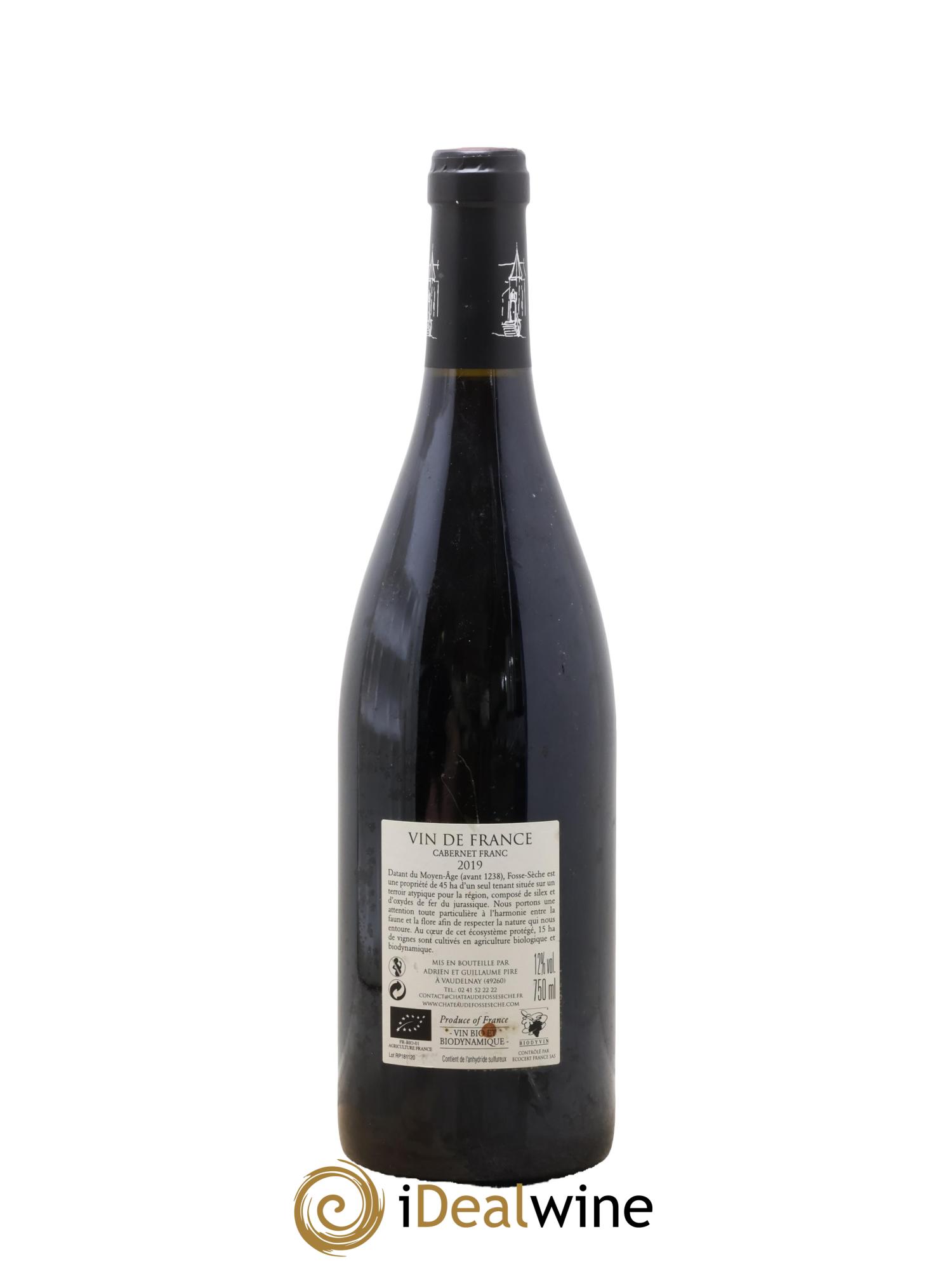 Vin de France (anciennement Saumur Puy-Notre-Dame) Réserve du Pigeonnier Château de Fosse-Sèche 2019 - Lotto di 1 bottiglia - 1