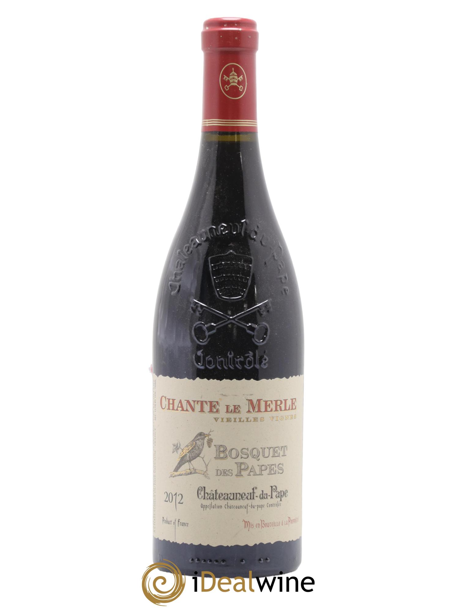 Châteauneuf-du-Pape Bosquet des Papes Chante Le Merle Vieilles Vignes Famille Boiron 2012 - Lotto di 1 bottiglia - 0