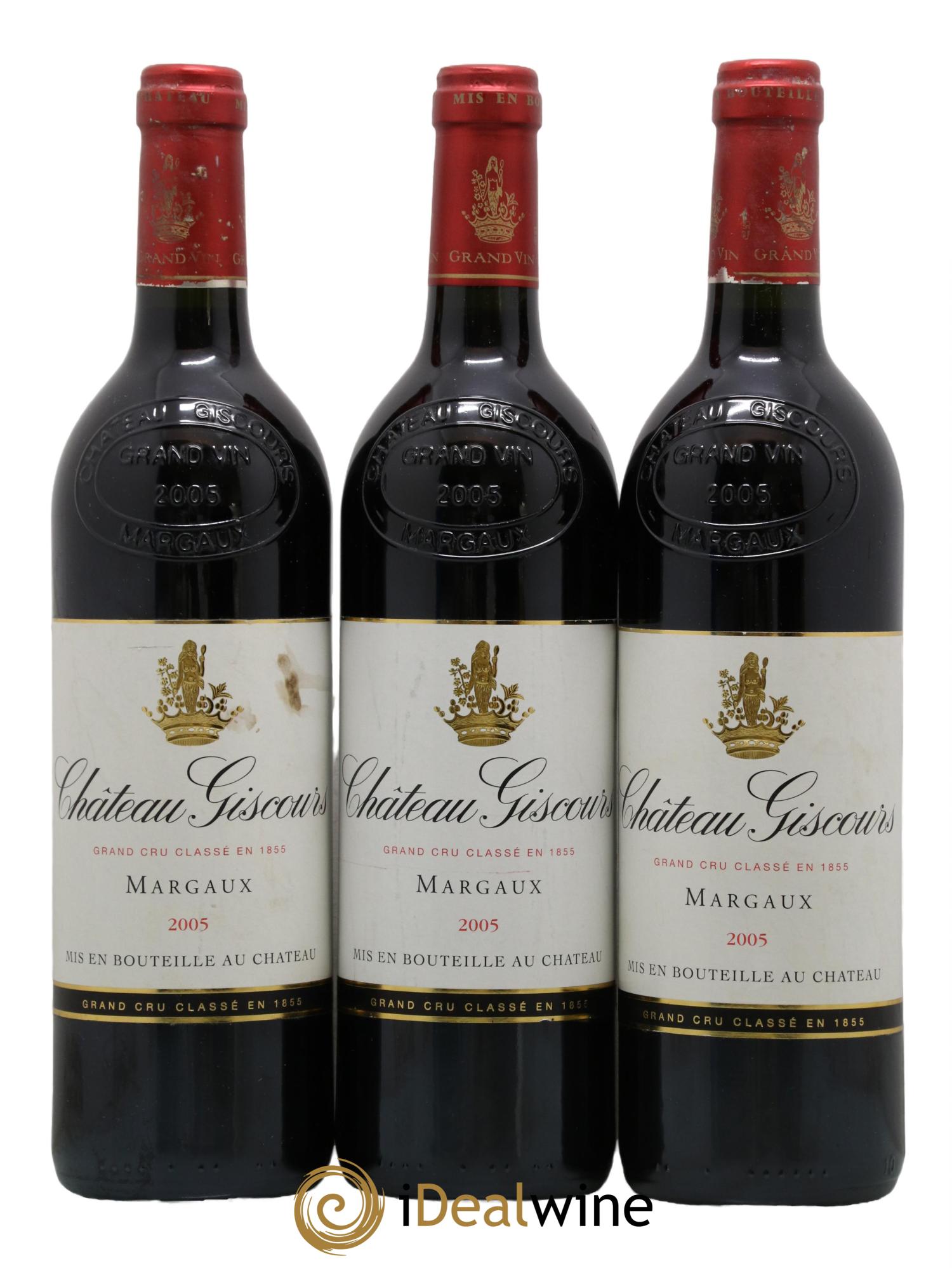 Château Giscours 3ème Grand Cru Classé 2005 - Lot de 3 bouteilles - 0