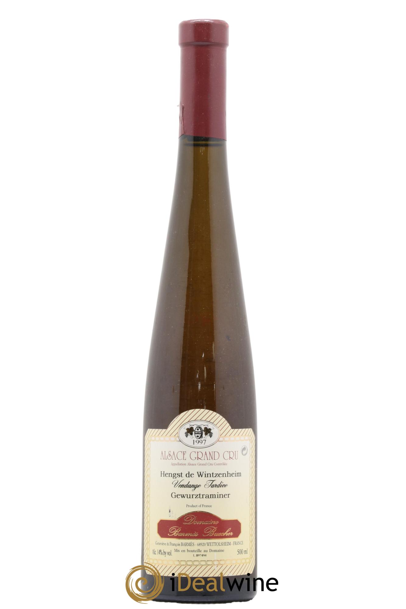 Gewurztraminer Vendanges Tardives Hengst de Wintzenheim Barmes Buecher 1997 - Lot de 1 format 50cl - 0