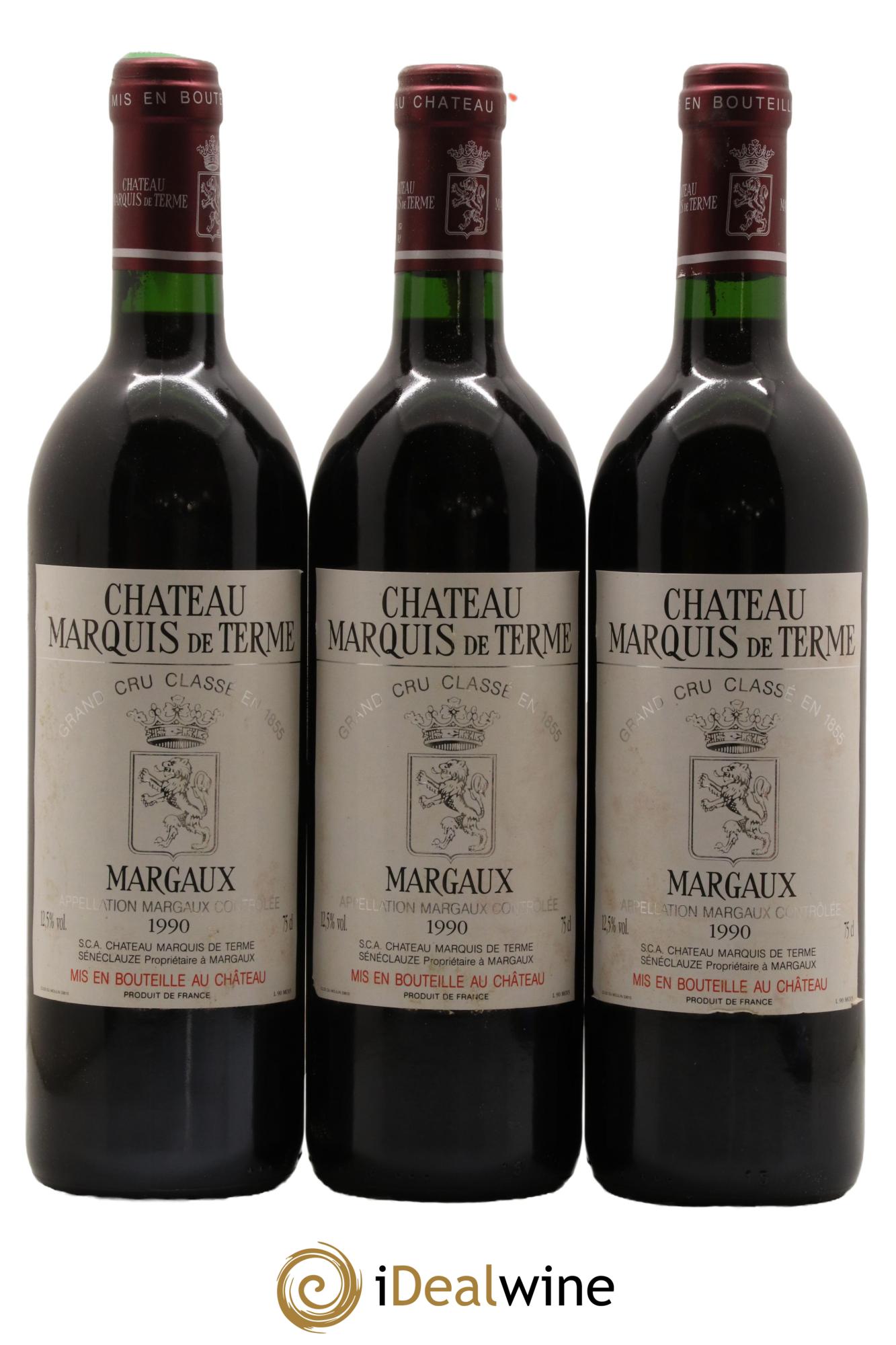 Château Marquis de Terme 4ème Grand Cru Classé 1990 - Lot de 12 bouteilles - 4
