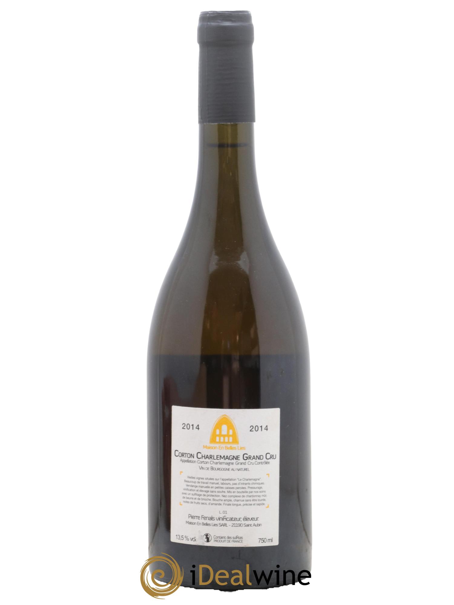 Corton-Charlemagne Grand Cru Maison En Belles Lies 2014 - Lot de 1 bouteille - 1