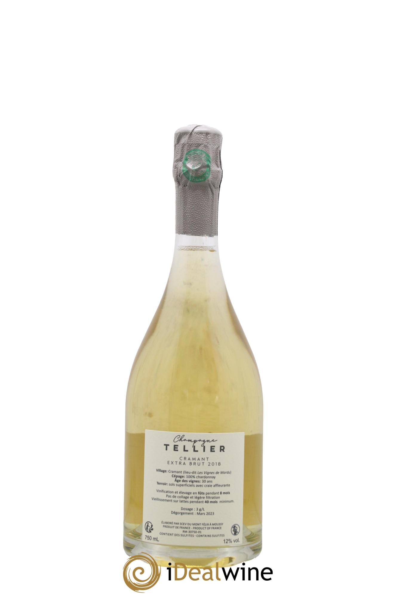 Cramant Blanc de Blancs Grand Cru Extra-Brut Tellier 2018 - Lotto di 1 bottiglia - 1