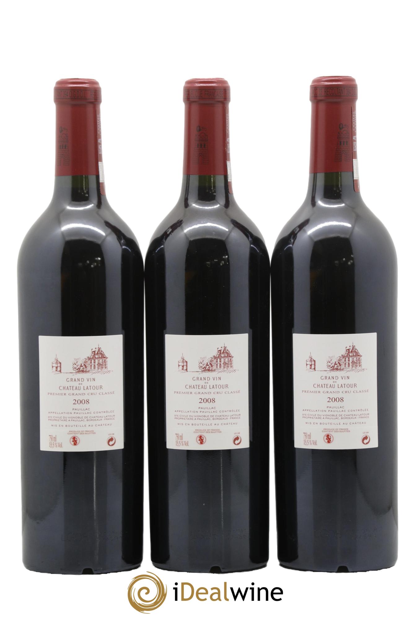 Château Latour 1er Grand Cru Classé 2008 - Lot de 12 bouteilles - 6