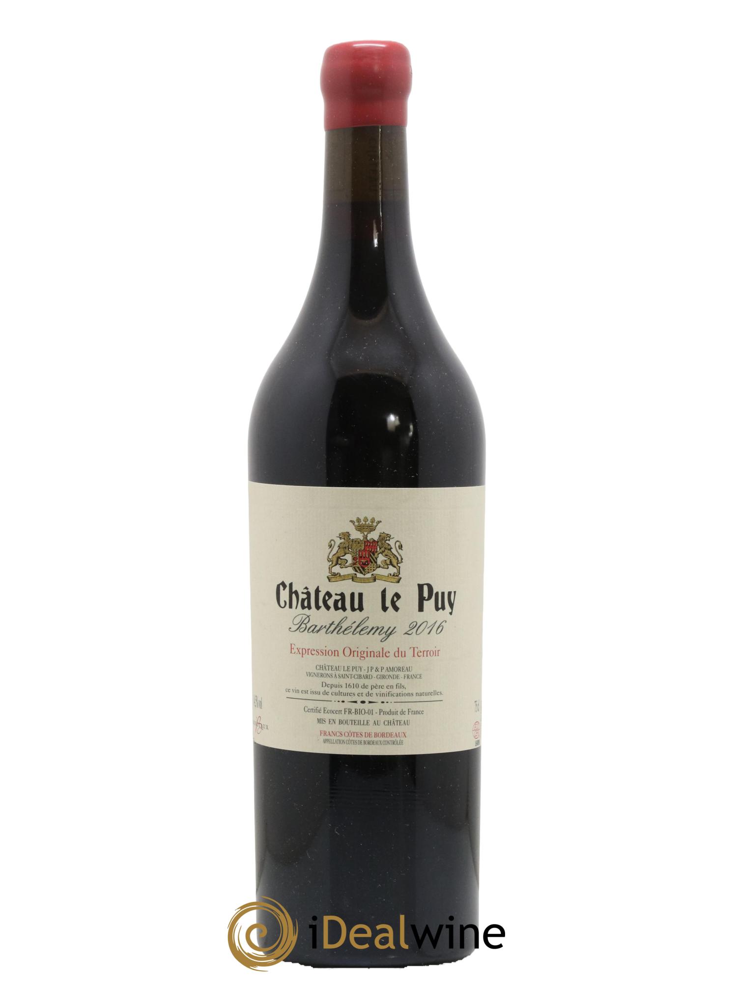 Le Puy - Cuvée Barthélemy 2016 - Lot de 1 bouteille - 0