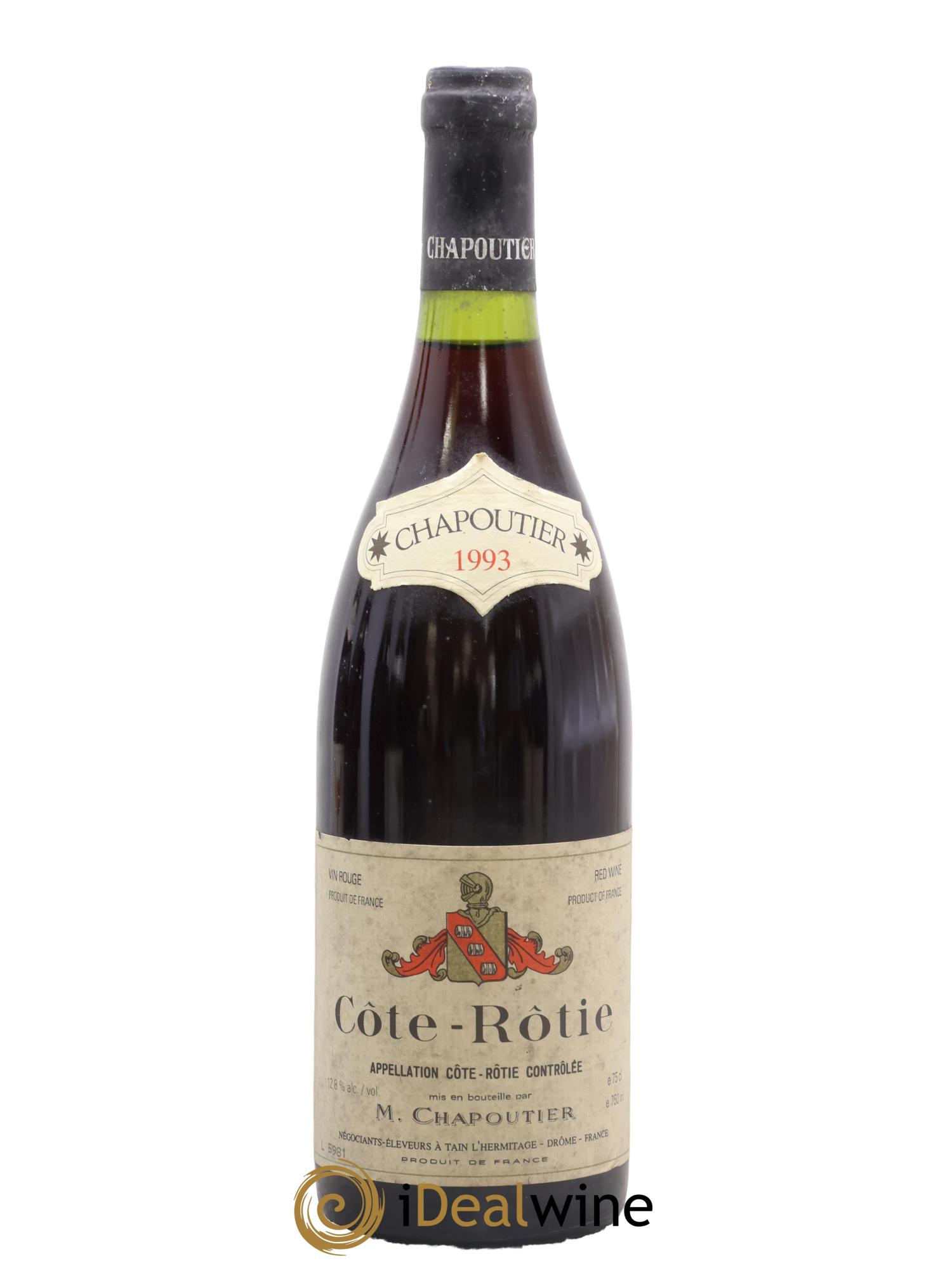 Côte-Rôtie Chapoutier 1993 - Lot de 1 bouteille - 0