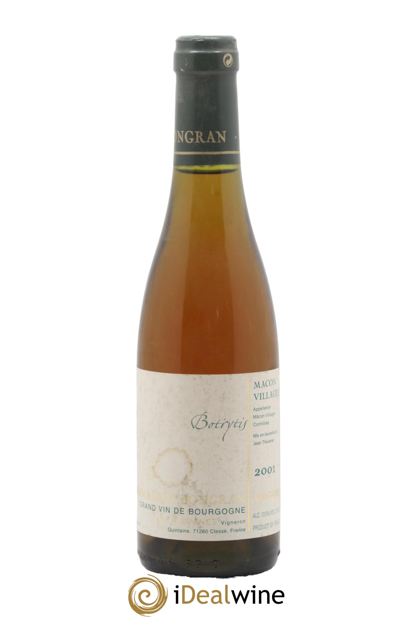 Mâcon Cuvée Botrytis Domaine de la Bongran (J.Thevenet) 2001 - Lotto di 1 mezza bottiglia - 0