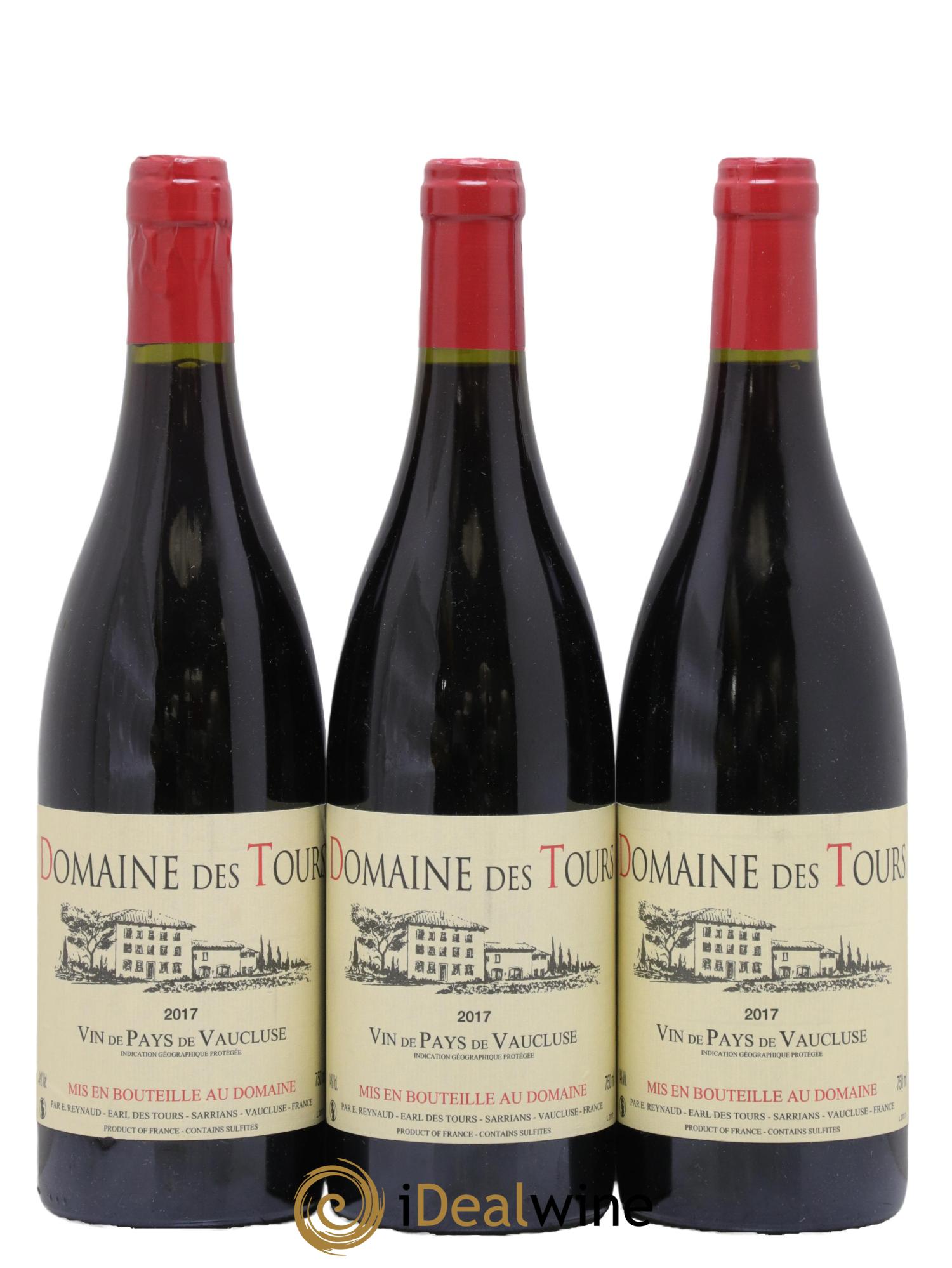 Vaucluse (Vin de Pays de Vaucluse) Domaine des Tours Emmanuel Reynaud 2017 - Lot de 3 bouteilles - 0