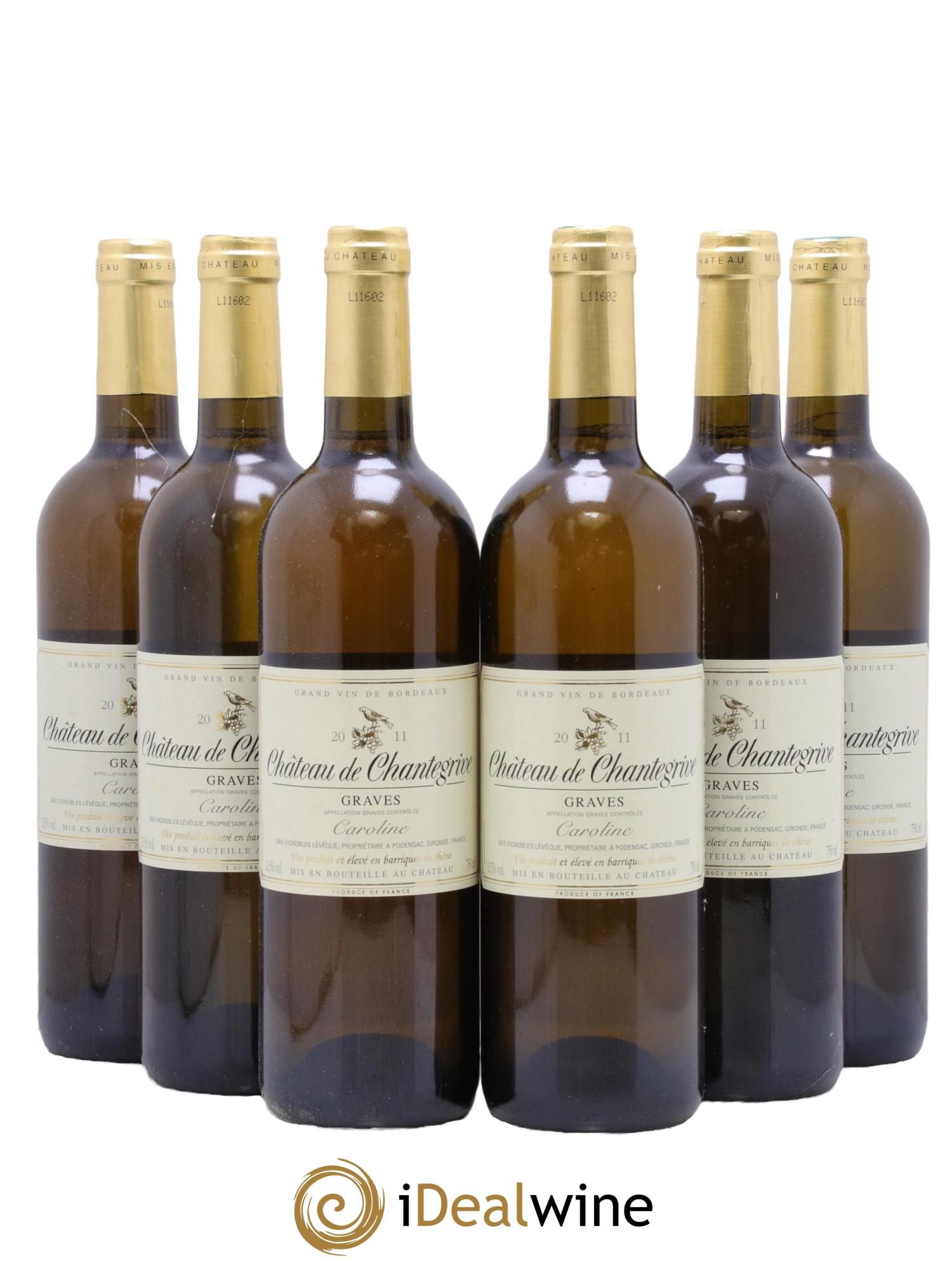 Château de Chantegrive Caroline 2011 - Posten von 6 Flaschen - 0